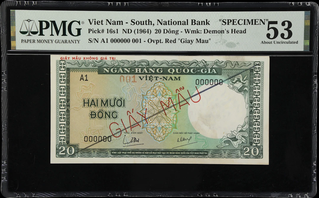 VIETNAM, SOUTH. National Bank of Vietnam. 20 Dong, ND (1964). P-16s1.