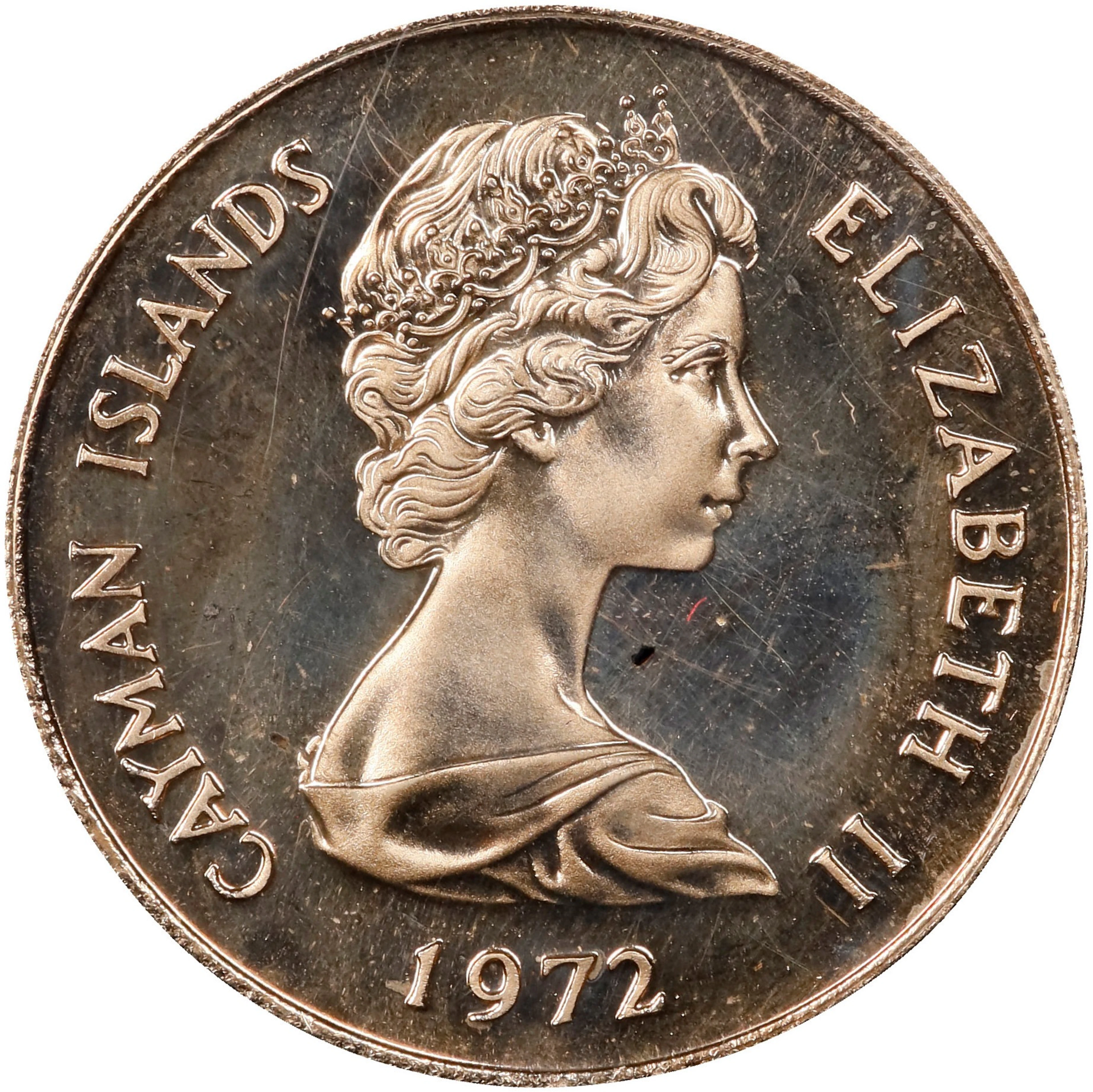 CAYMAN ISLANDS. 25 Dollars, 1972. Ottawa Mint. Elizabeth II. GEM PROOF.
