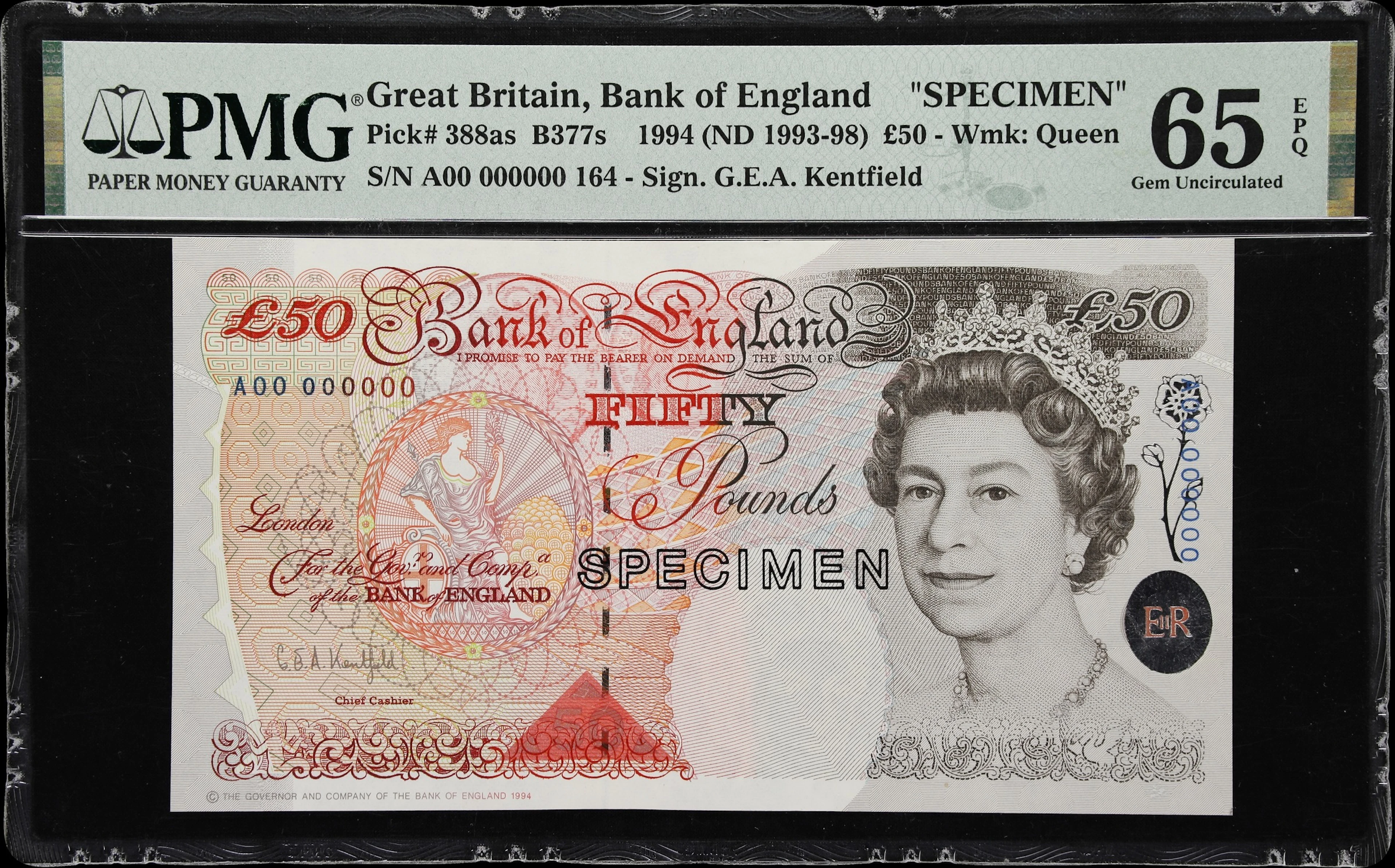 GREAT BRITAIN. Bank of England. 50 Pounds, 1994 (ND 1993-98). P-388as.