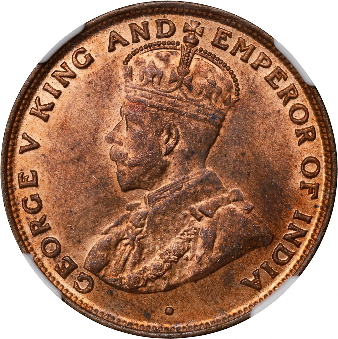 (t) HONG KONG (SAR). Cent, 1919-H. Birmingham (Heaton) Mint. George