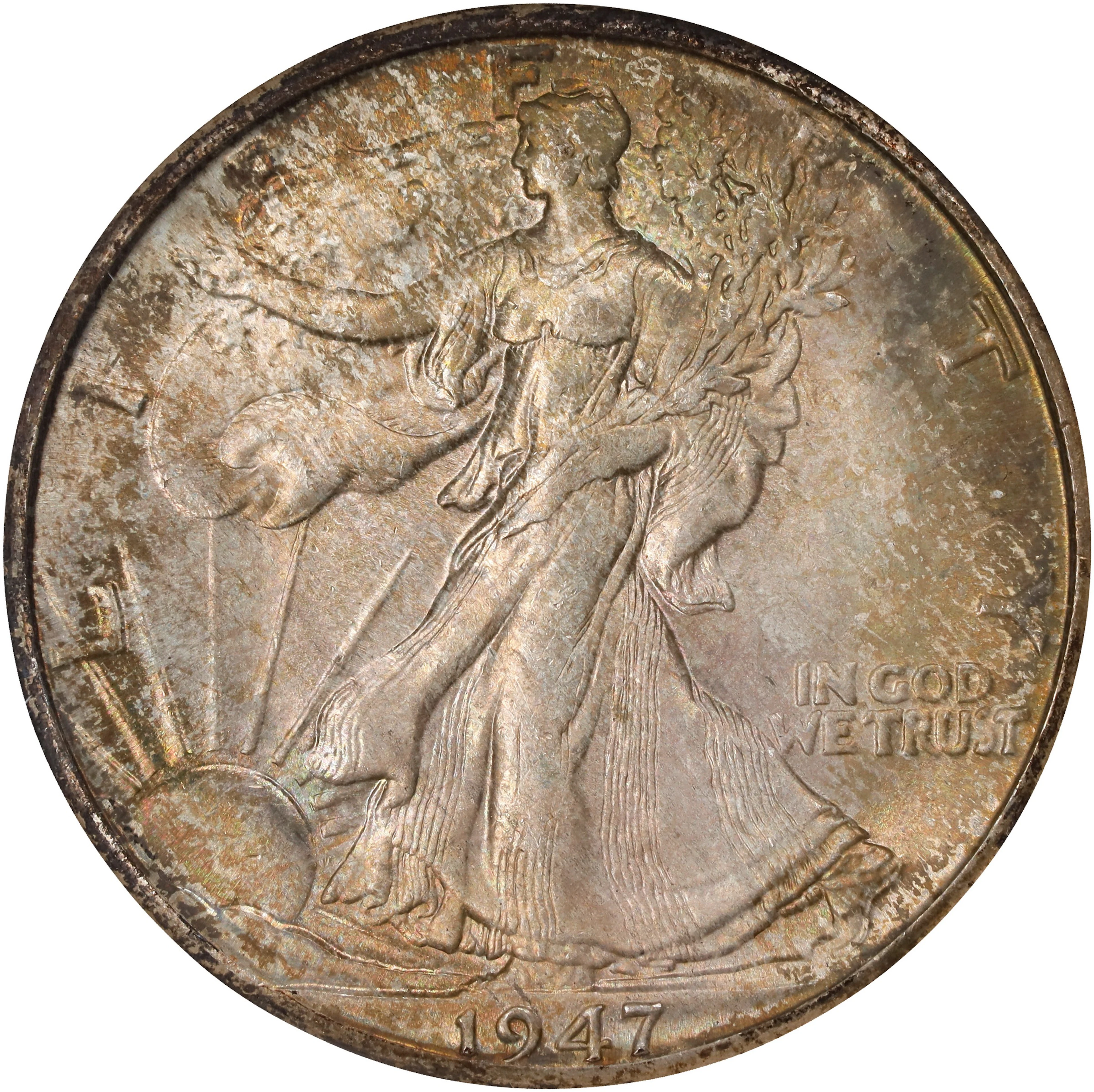 1947-D Walking Liberty Half Dollar. MS-66 (NGC). OH Generation 4.0.