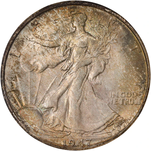 1947-D Walking Liberty Half Dollar. MS-66 (NGC). OH Generation 4.0.