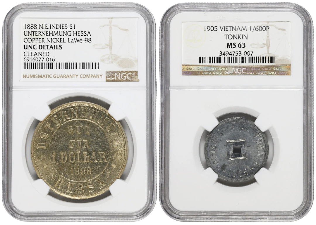 MIXED LOTS. Southeast Asia. Duo of Mixed Issues (2 Pieces), 1888 &