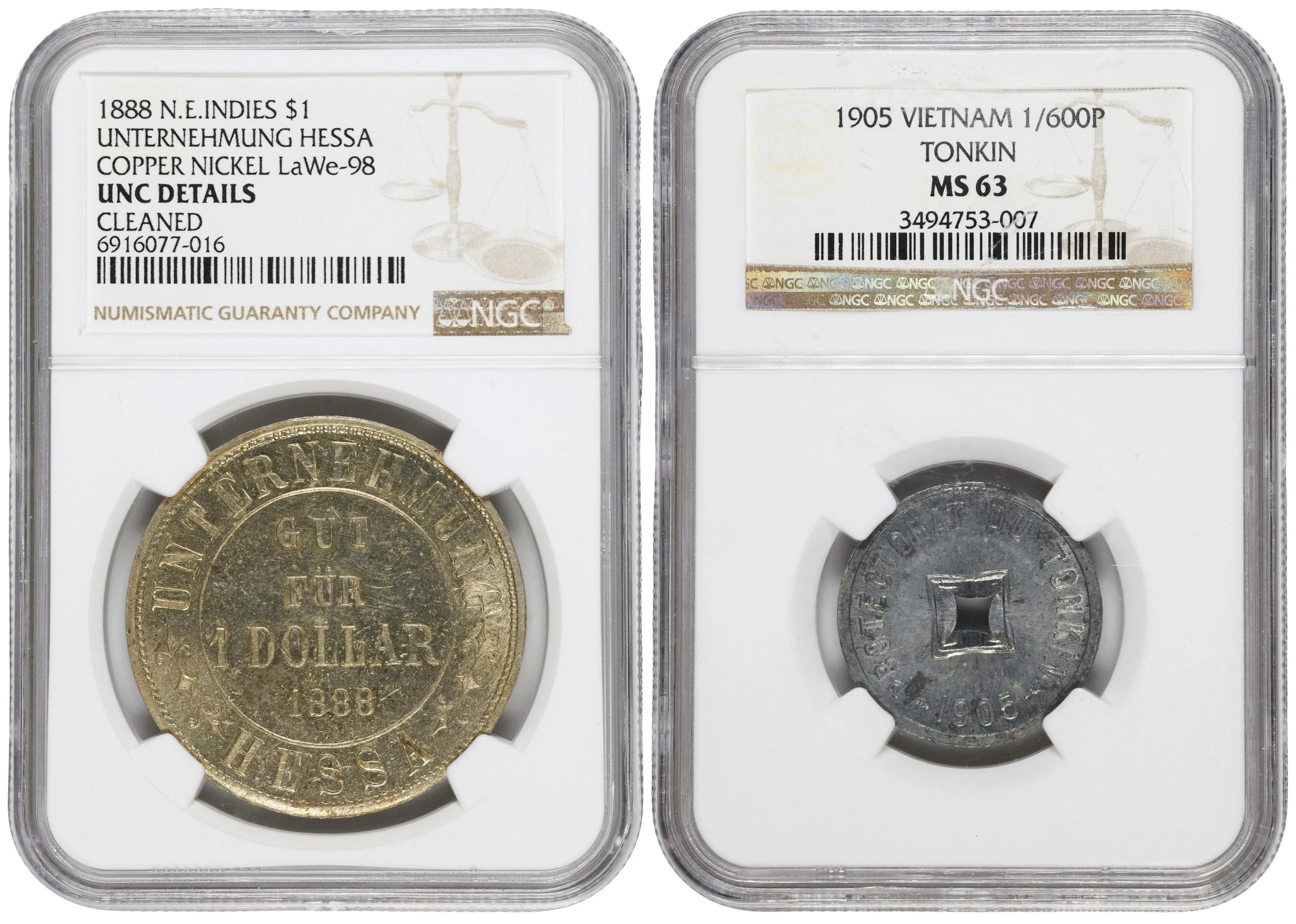 MIXED LOTS. Southeast Asia. Duo of Mixed Issues (2 Pieces), 1888 &