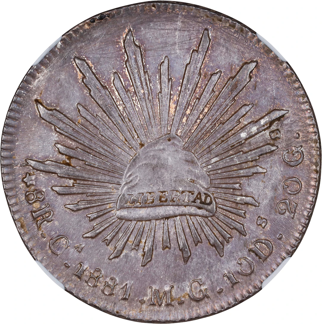 MEXICO. 8 Reales, 1881-Ca MG. Chihuahua Mint. NGC Unc Details--Obverse