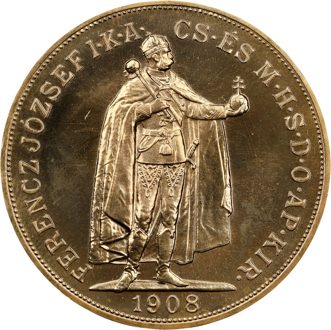 HUNGARY. 100 Korona Restrike, "1908"-KB. Kremnica Mint. Franz Joseph