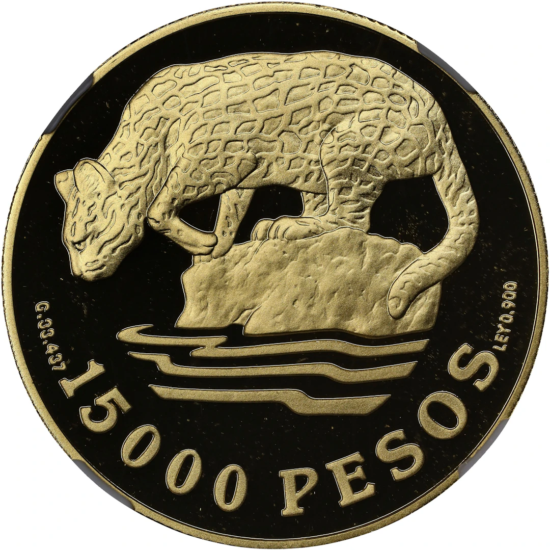 COLOMBIA. Gold 15000 Pesos, 1978. Llantrisant Mint. NGC PROOF-70 Ultra Cameo.
