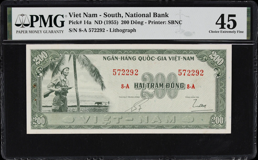 VIETNAM, SOUTH. National Bank of Vietnam. 200 Dong, ND (1955). P-14a.