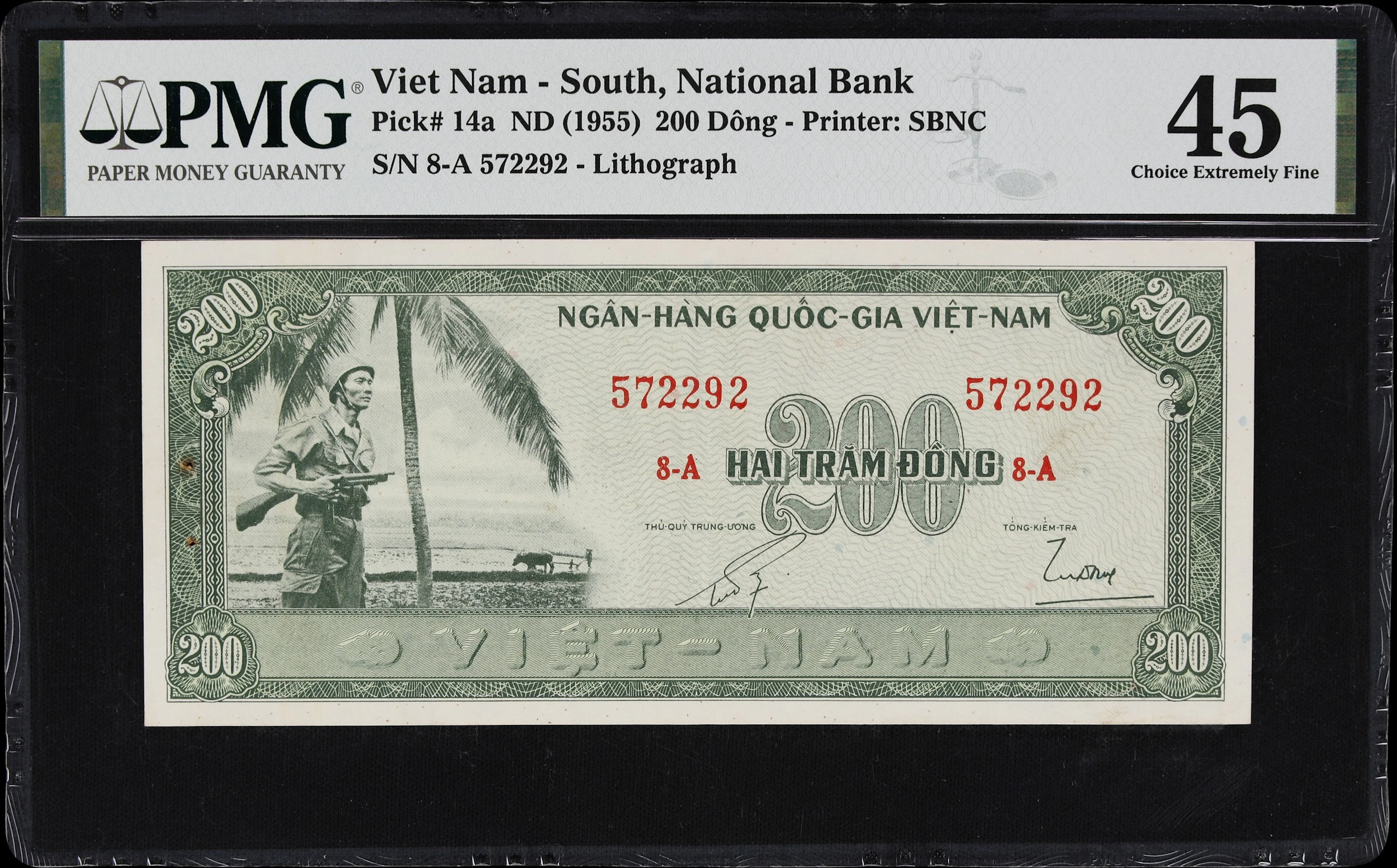 VIETNAM, SOUTH. National Bank of Vietnam. 200 Dong, ND (1955). P-14a.
