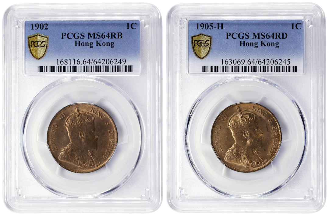 (t) HONG KONG (SAR). Duo of Cents (2 Pieces), 1902 & 1905. London