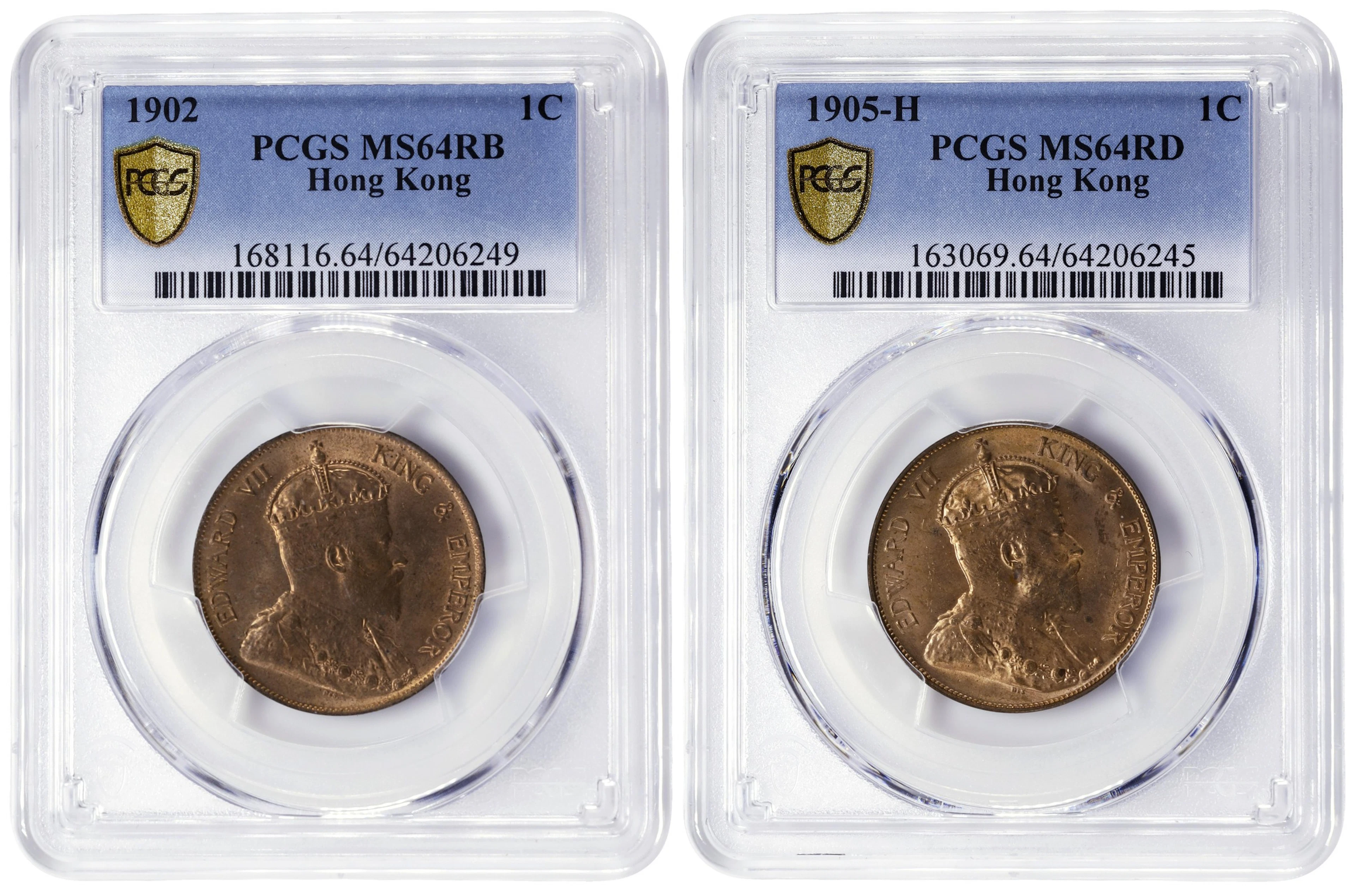 (t) HONG KONG (SAR). Duo of Cents (2 Pieces), 1902 & 1905. London