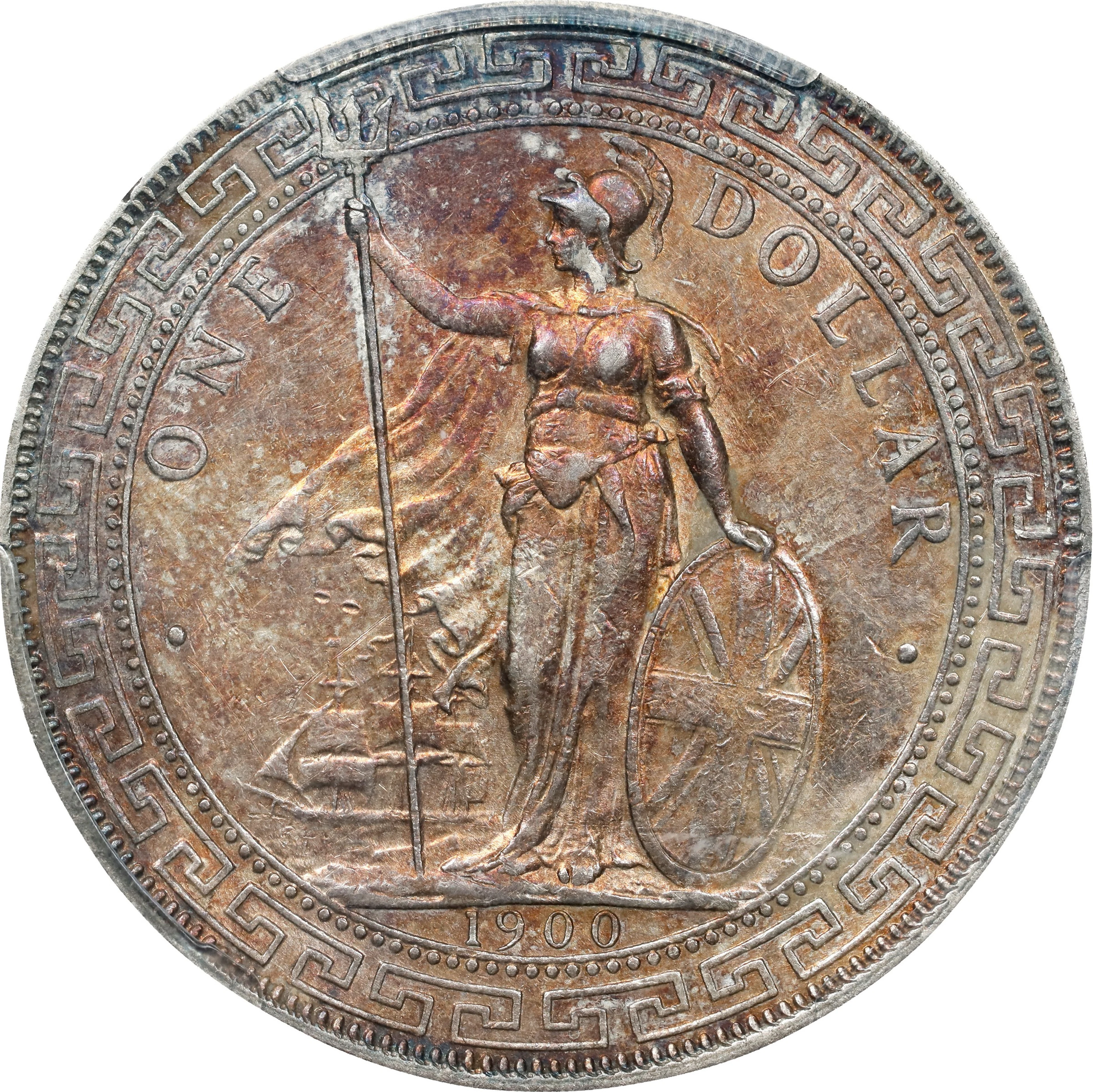 GREAT BRITAIN. Trade Dollar, 1900-C. Calcutta Mint. Victoria. PCGS