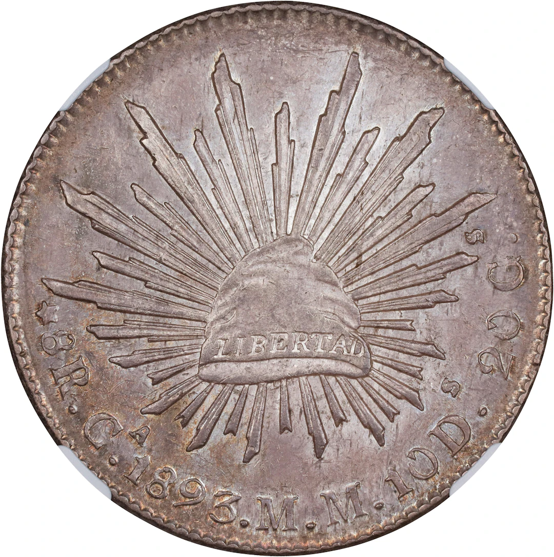 MEXICO. 8 Reales, 1893-Ca MM. Chihuahua Mint. NGC MS-63.