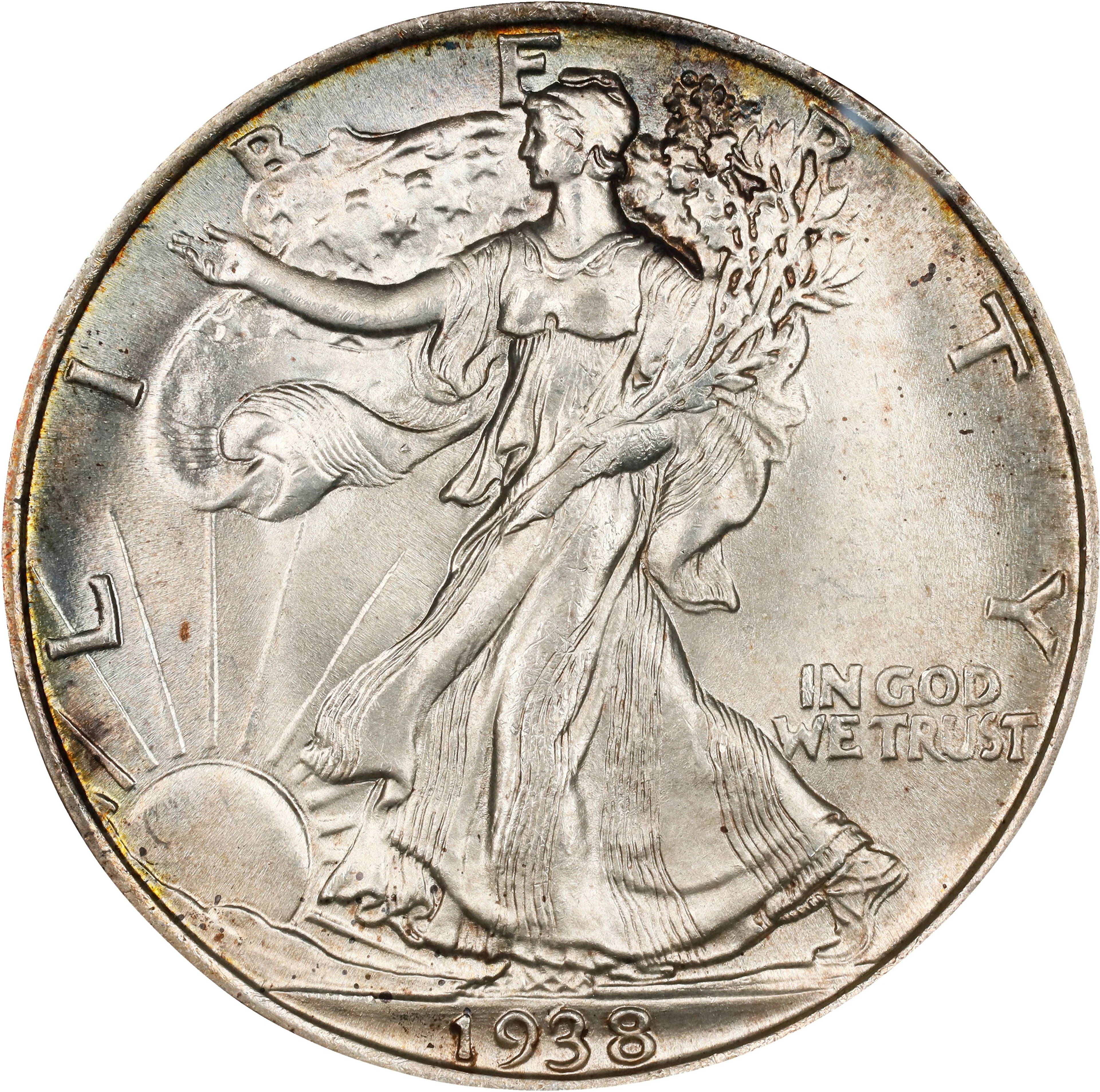 1938 Walking Liberty Half Dollar. MS-64 (NGC).