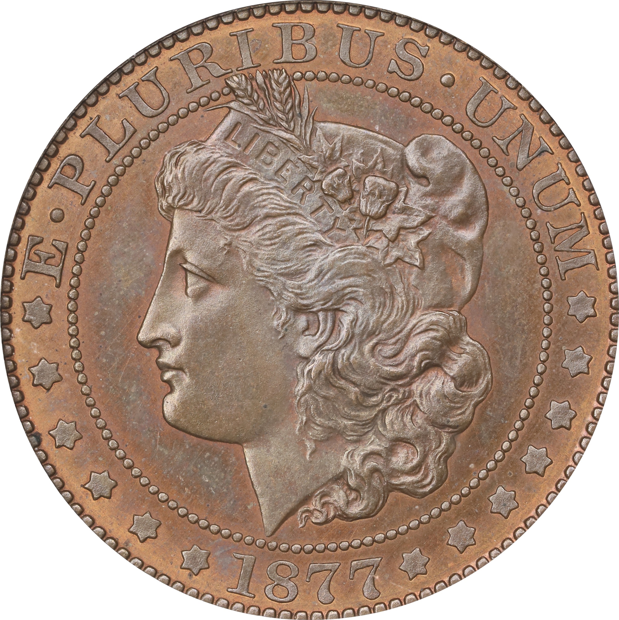1877 Pattern Morgan Half Dollar. Judd-1517, Pollock-1681. Rarity-7-.