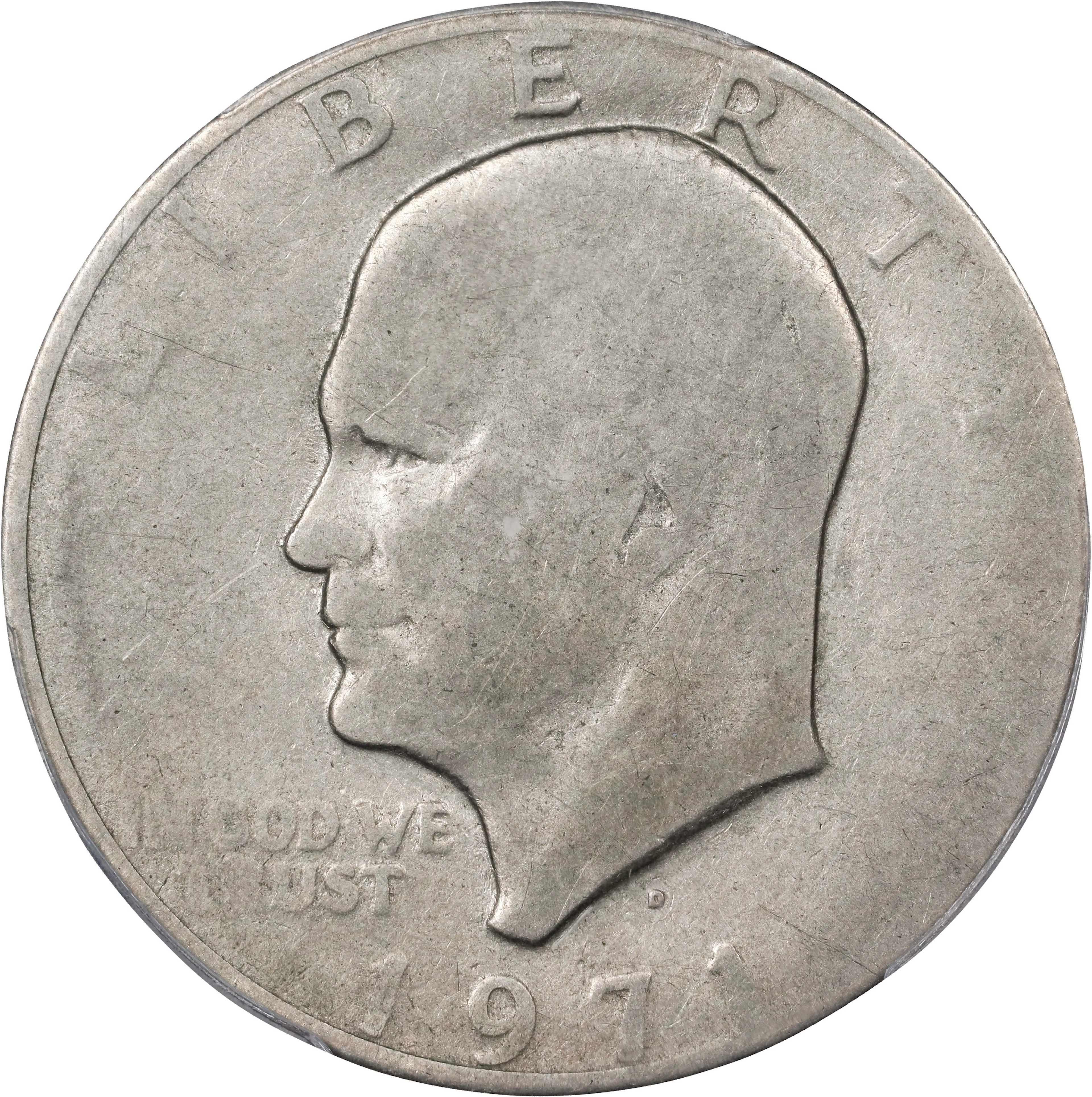 1971-D Eisenhower Dollar. AG-3 (PCGS).