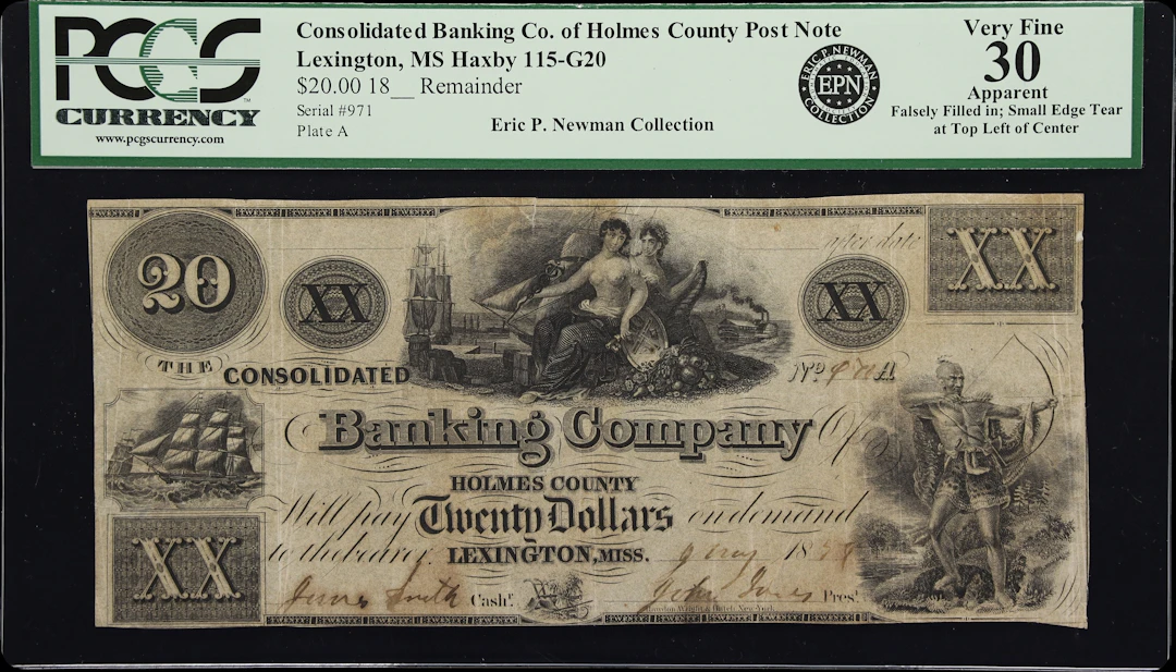 Lexington, Mississippi. Consolidated Banking Company of Holmes County.