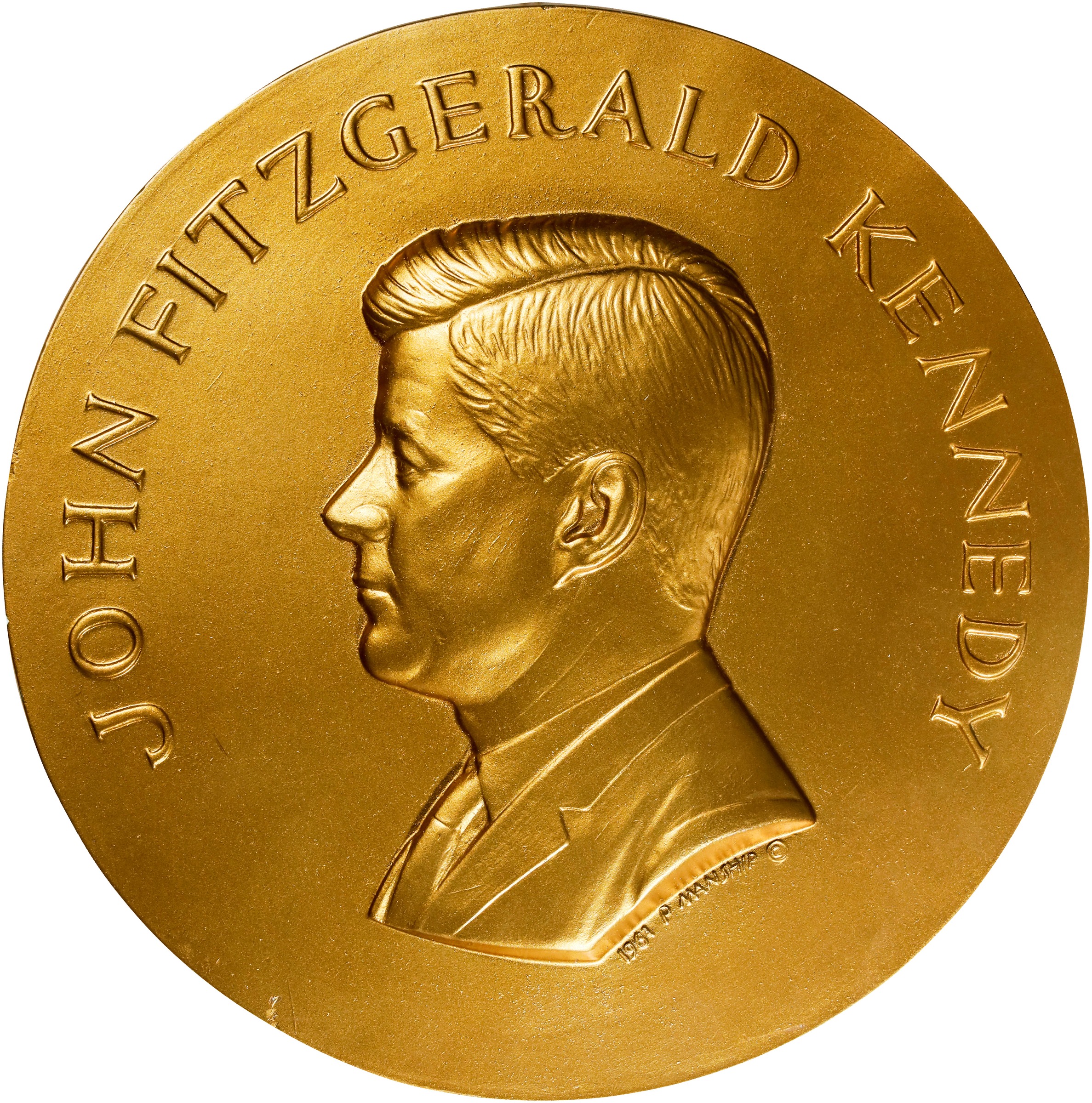 1961 John F. Kennedy Official Inaugural Medal Obverse and Reverse