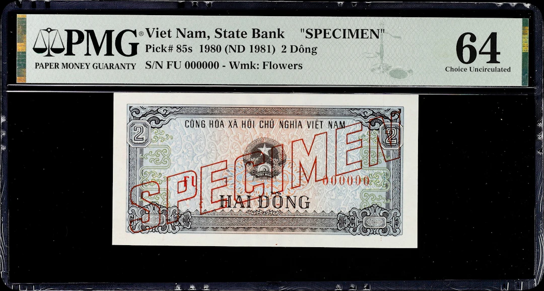 VIETNAM. State Bank of Vietnam. 2 Dong, 1980. P-85s. PMG Choice Uncirculated