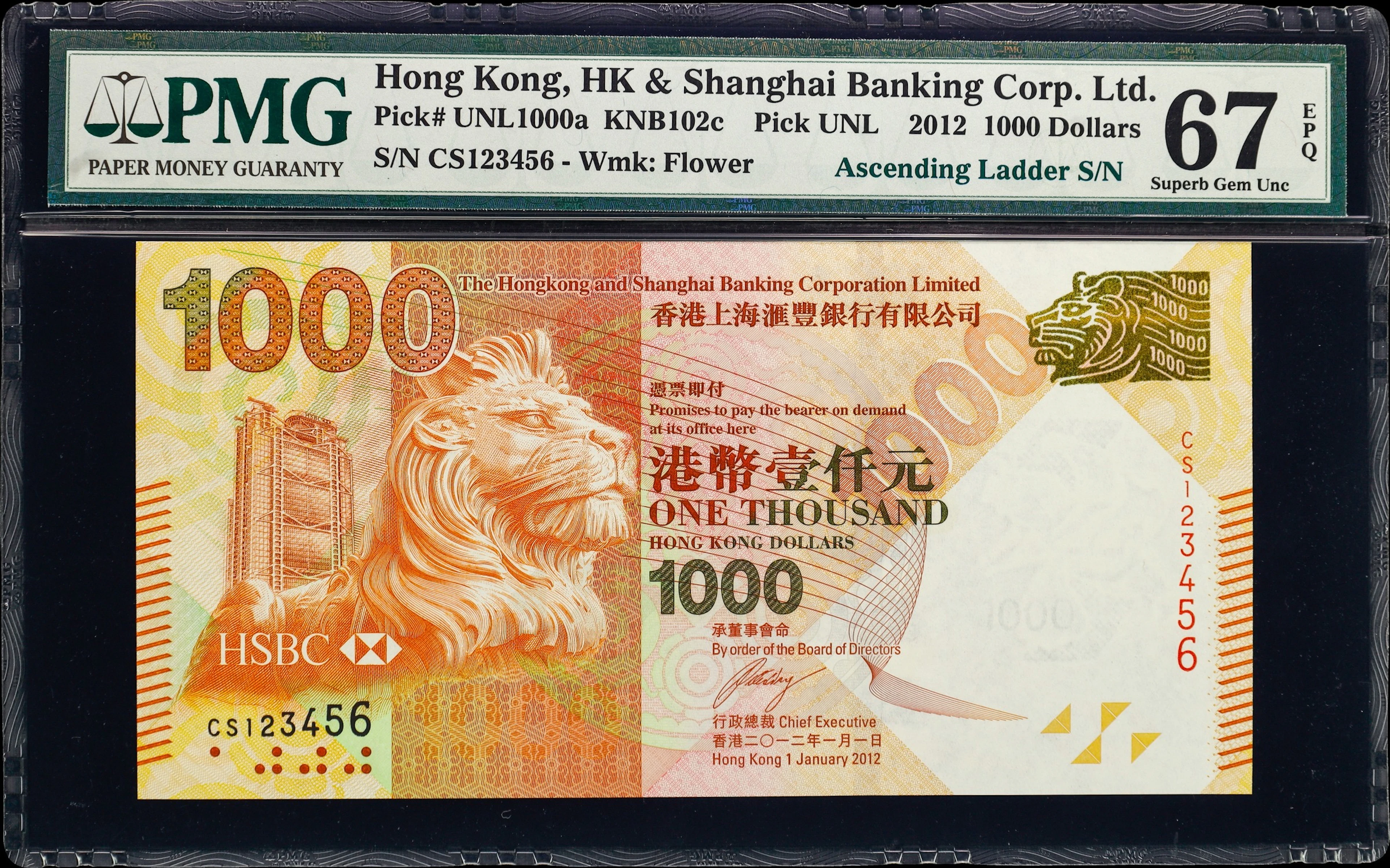 (t) HONG KONG (SAR). Hong Kong & Shanghai Banking Corporation Limited.