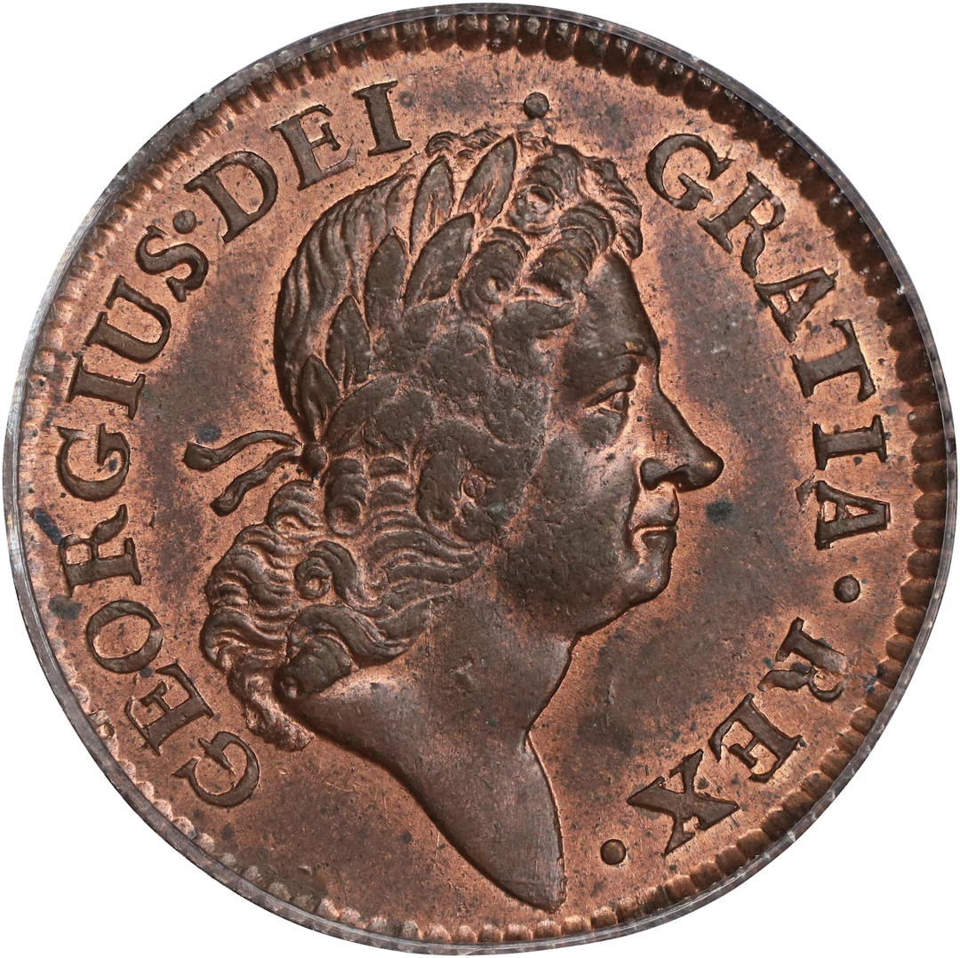 1723 Wood's Hibernia Halfpenny. Martin 4.57-Fa.4, W-13470. Rarity-3.