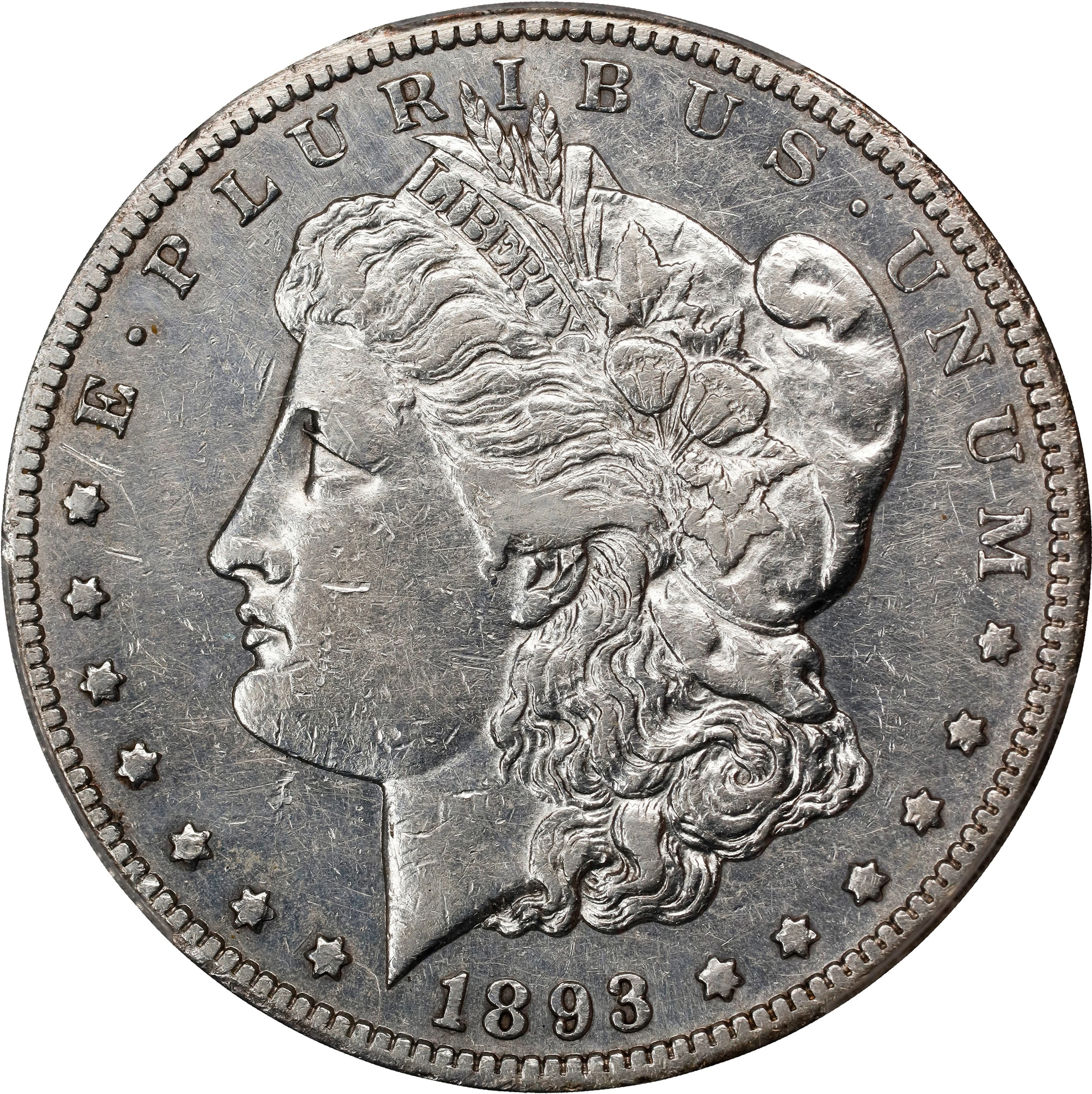 1893-CC Morgan Silver Dollar. EF Details--Harshly Cleaned (PCGS).