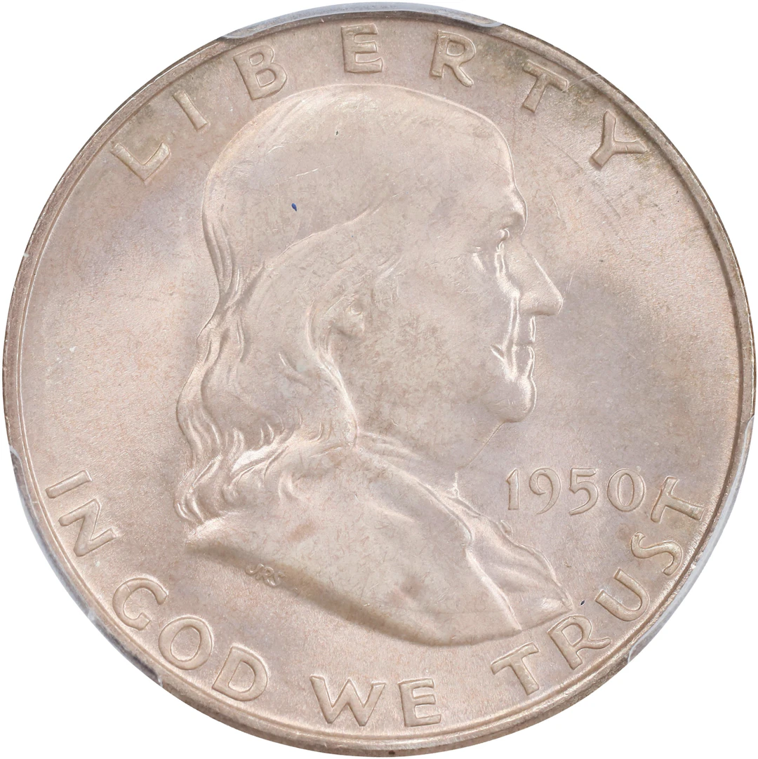 1950-D Franklin Half Dollar. MS-65 FBL (PCGS).