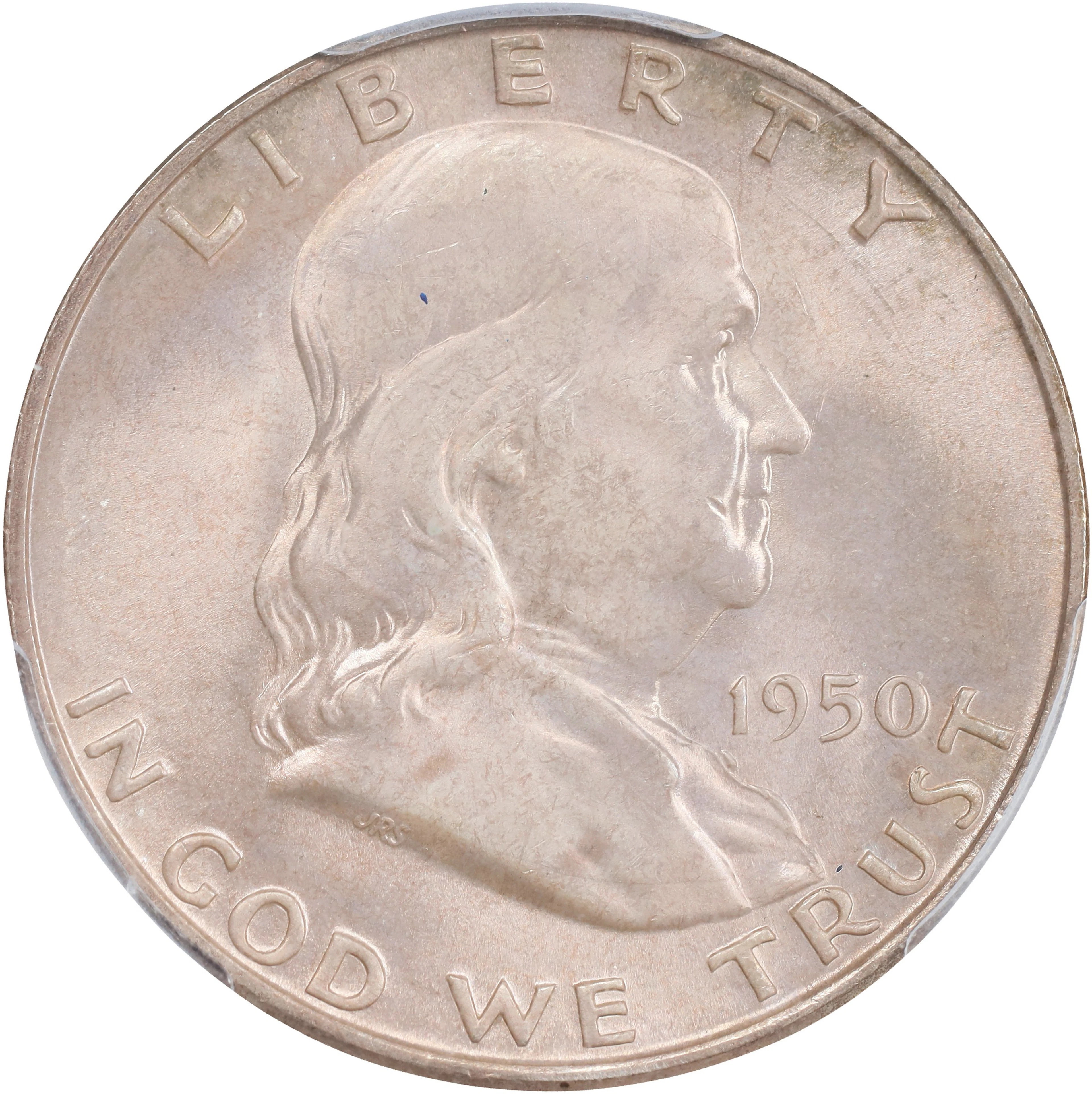1950-D Franklin Half Dollar. MS-65 FBL (PCGS).