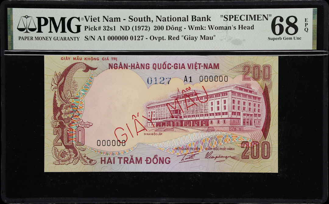 VIETNAM, SOUTH. National Bank of Vietnam. 200 Dong, ND (1972). P-32s1.