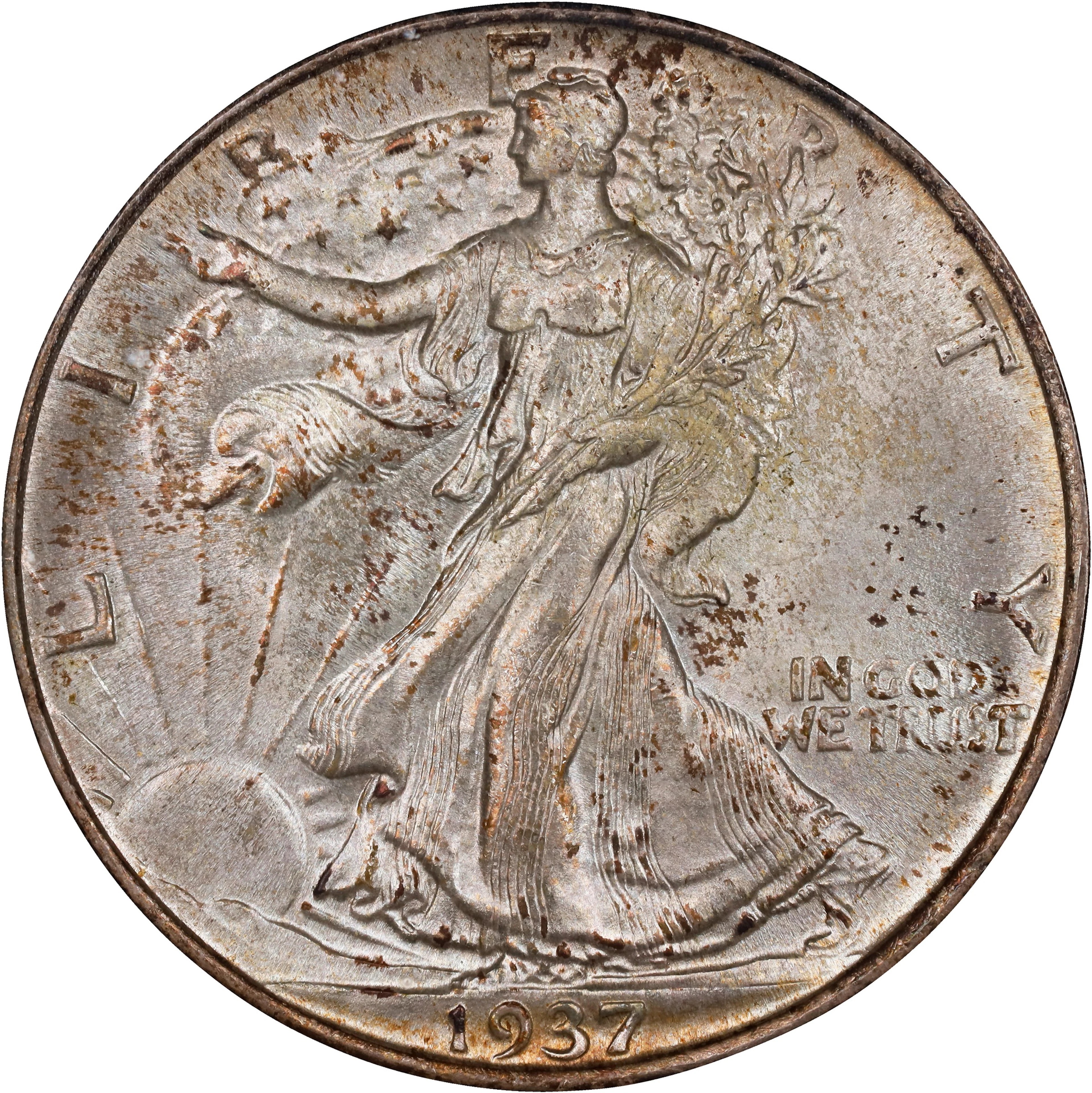 1937 Walking Liberty Half Dollar. MS-65 (NGC).
