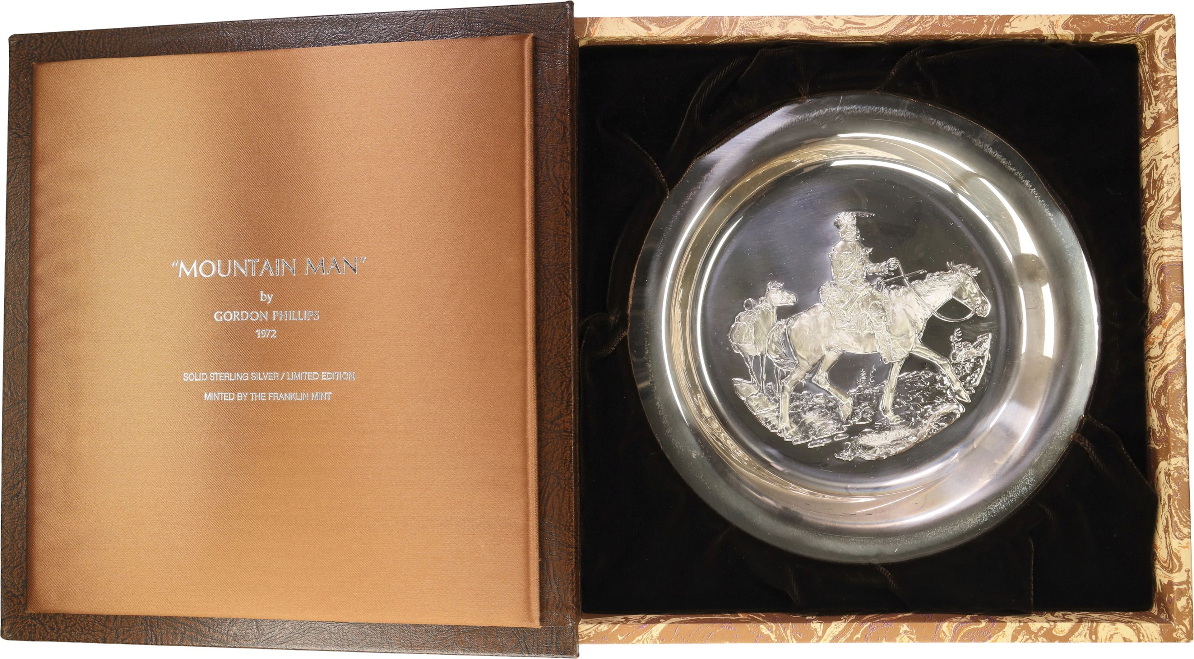 (10.917 oz, 339.573 g ASW). Franklin Mint Mountain Man Limited Edition