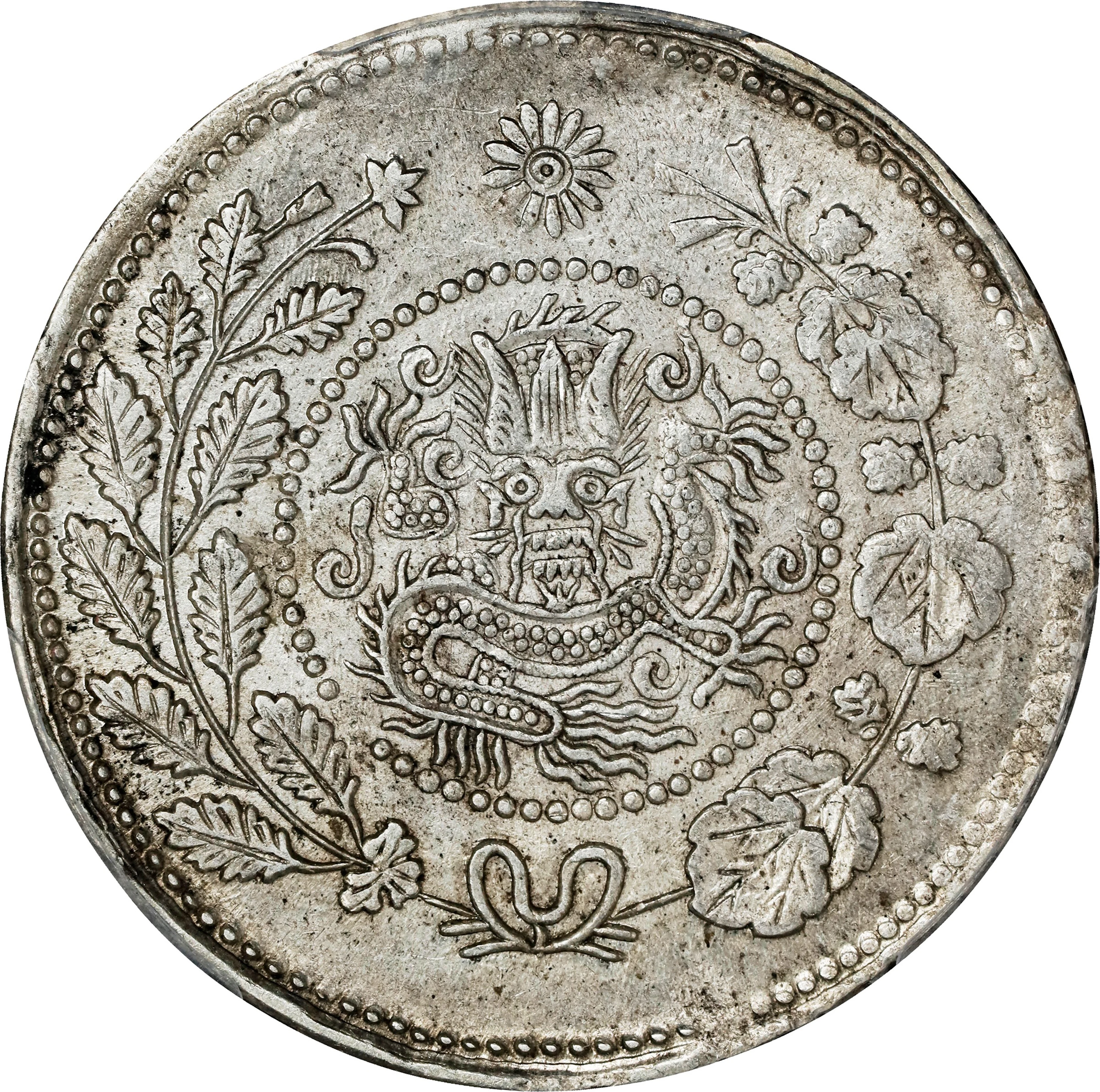 (t) CHINA. Sinkiang. 5 Mace (Miscals), ND (ca. 1906/7). Kashgar (Shufu)