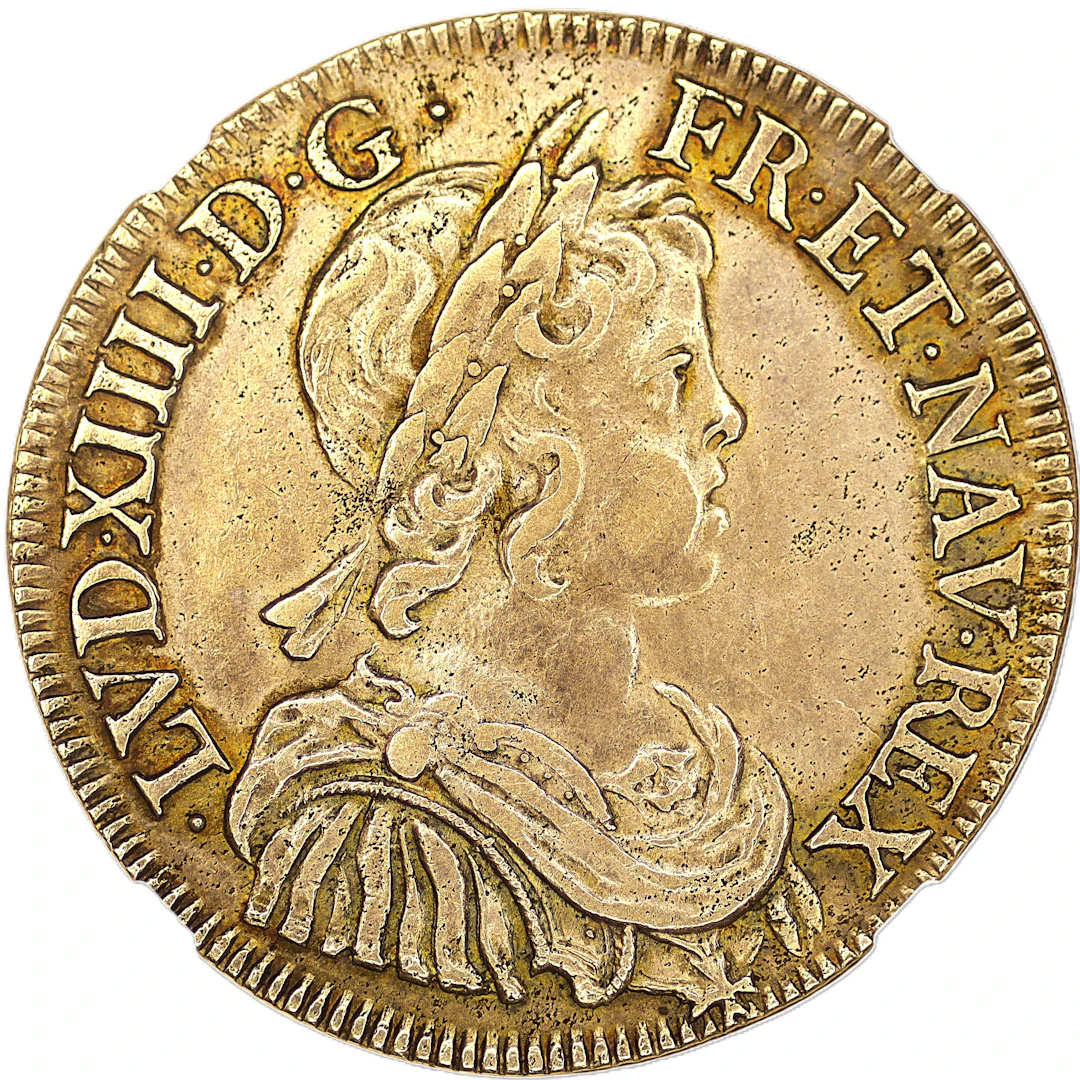 (◊) FRANCE. 1/2 Ecu, 1644-A. Paris Mint. Louis XIV. NGC EF-45.