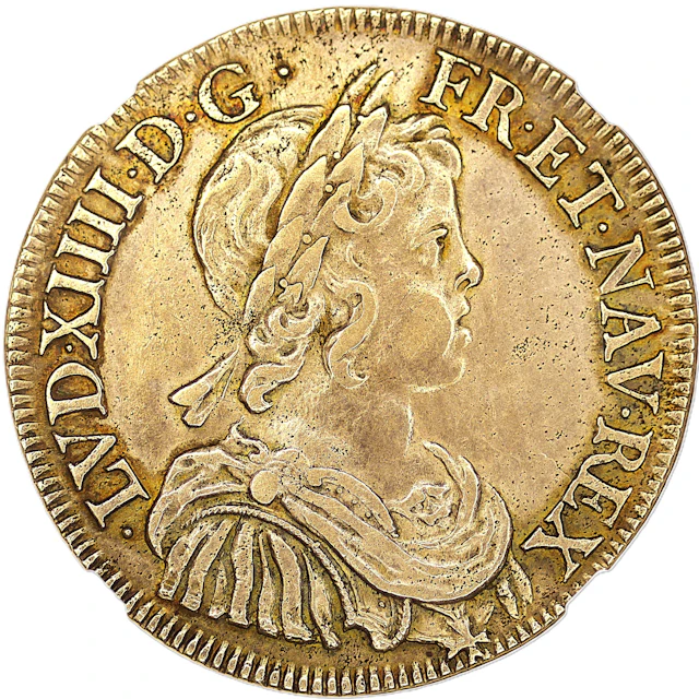 (◊) FRANCE. 1/2 Ecu, 1644-A. Paris Mint. Louis XIV. NGC EF-45.