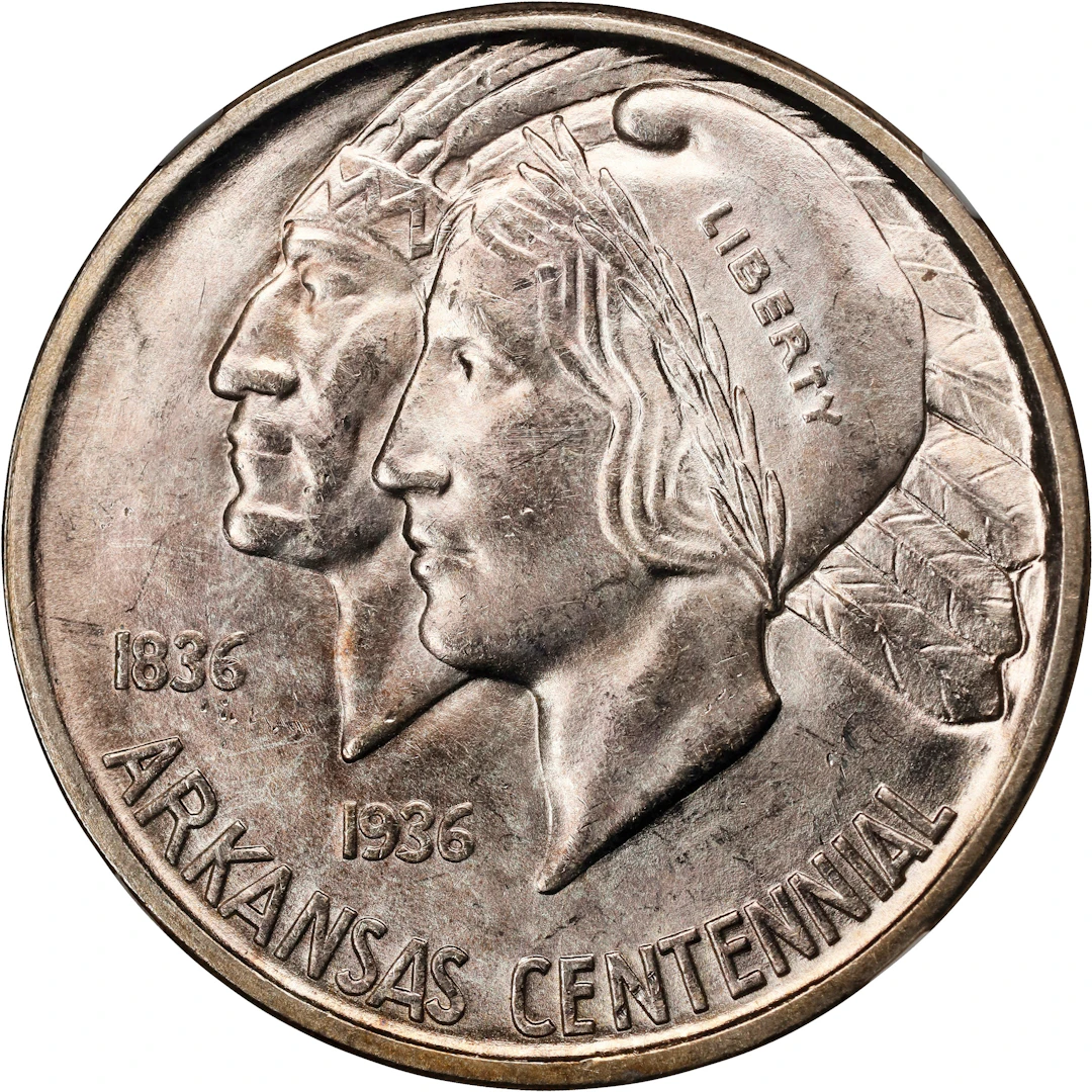 1938-D Arkansas Centennial. MS-64 (NGC).