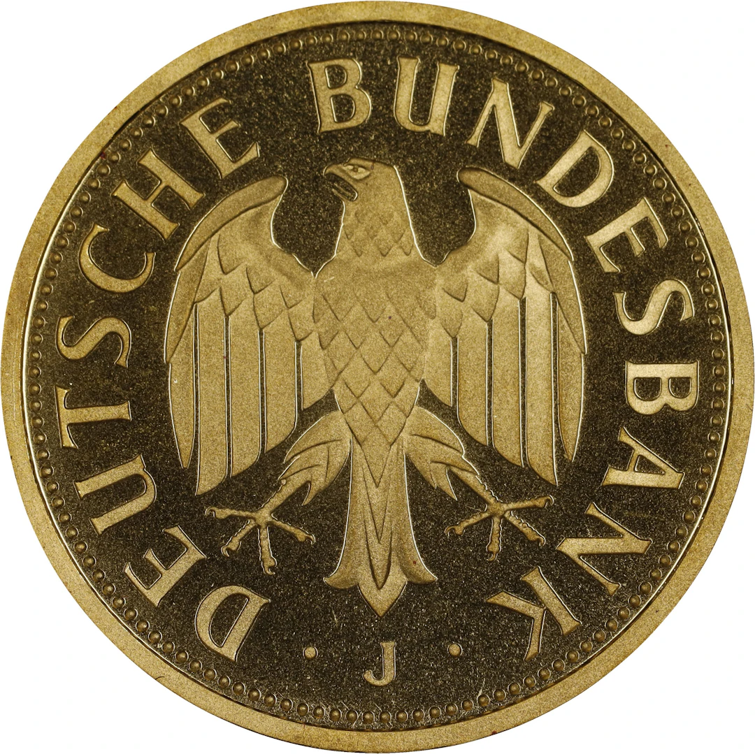 (0.385 oz, 11.975 g AGW). Germany. 2001 Gold 1 Mark.