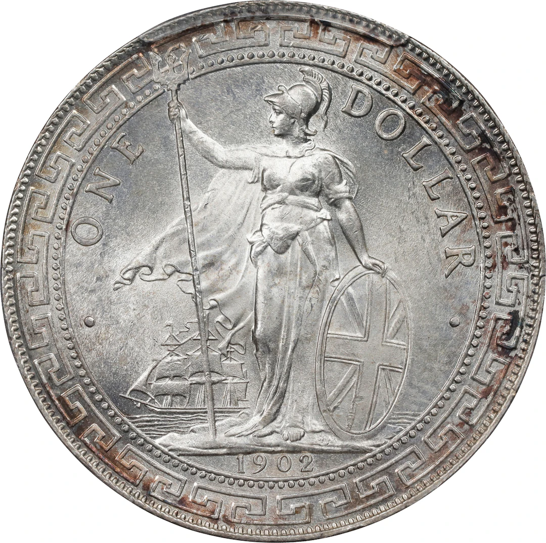 GREAT BRITAIN. Trade Dollar, 1902-B. Bombay Mint. Edward VII. PCGS MS-64.