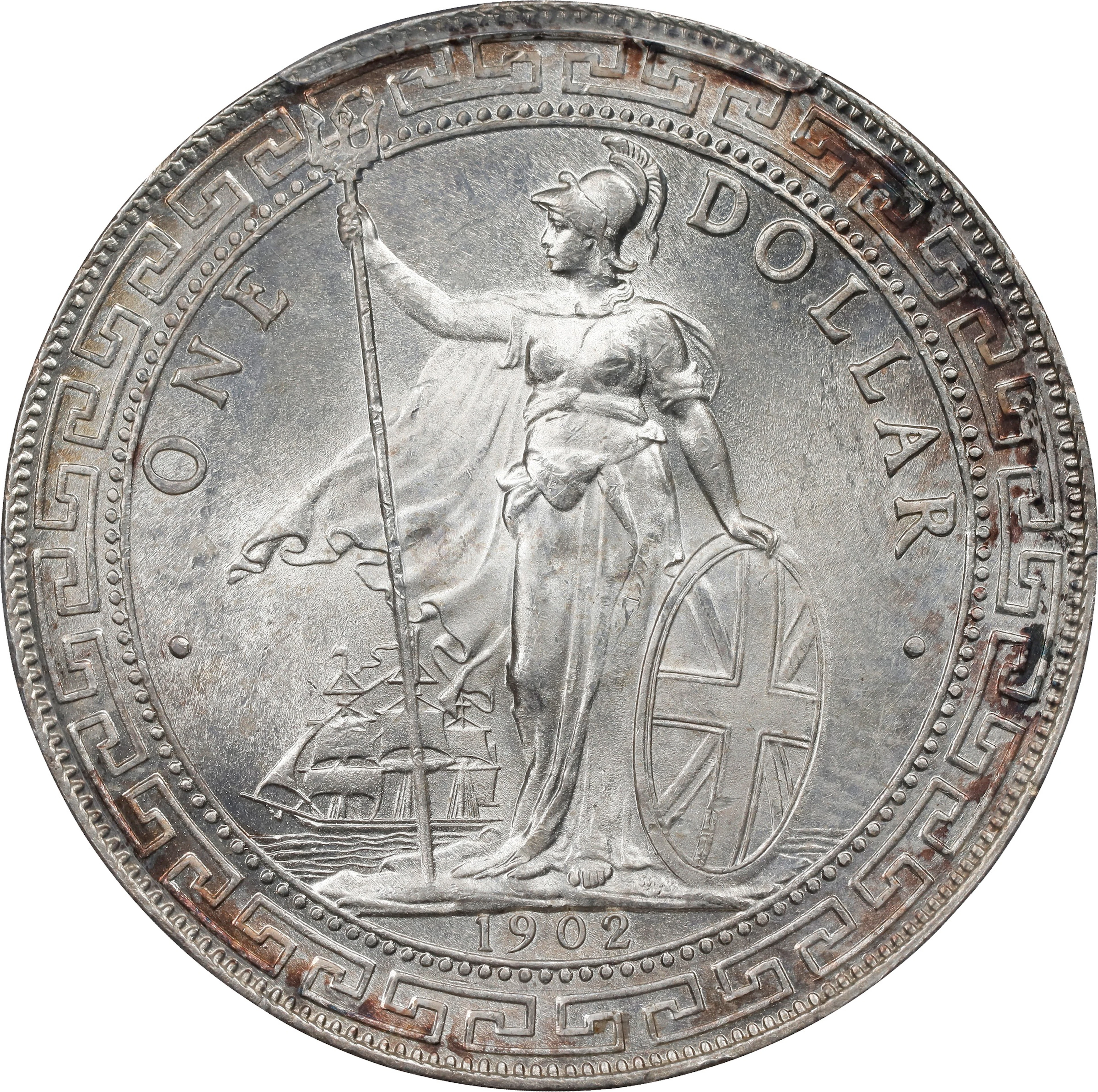 GREAT BRITAIN. Trade Dollar, 1902-B. Bombay Mint. Edward VII. PCGS MS-64.