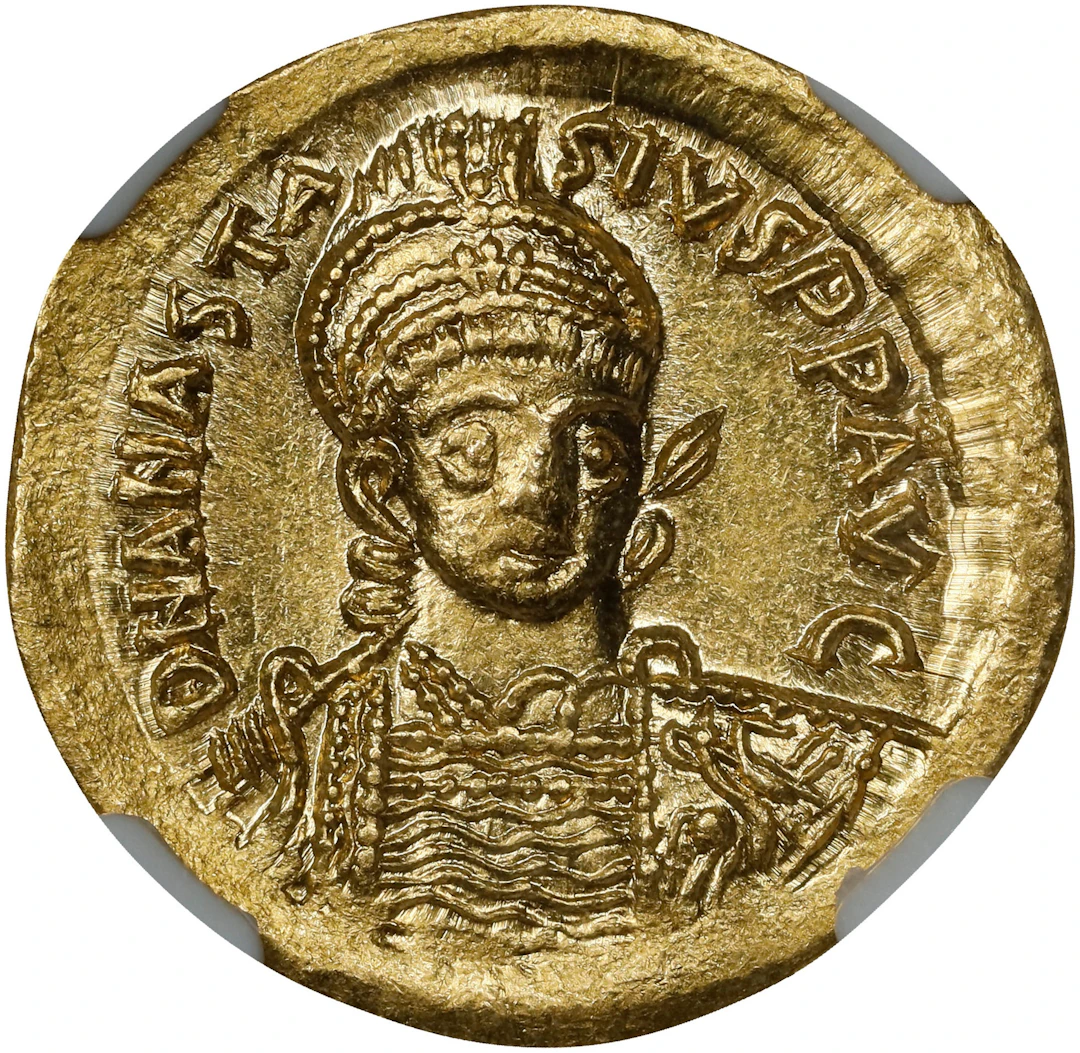 ANASTASIUS I, 491-518. AV Solidus (4.48 gms), Constantinople Mint