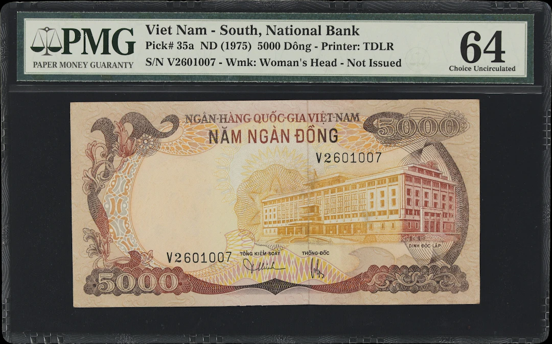 VIETNAM, SOUTH. National Bank of Vietnam. 5000 Dong, ND (1975). P-35a.