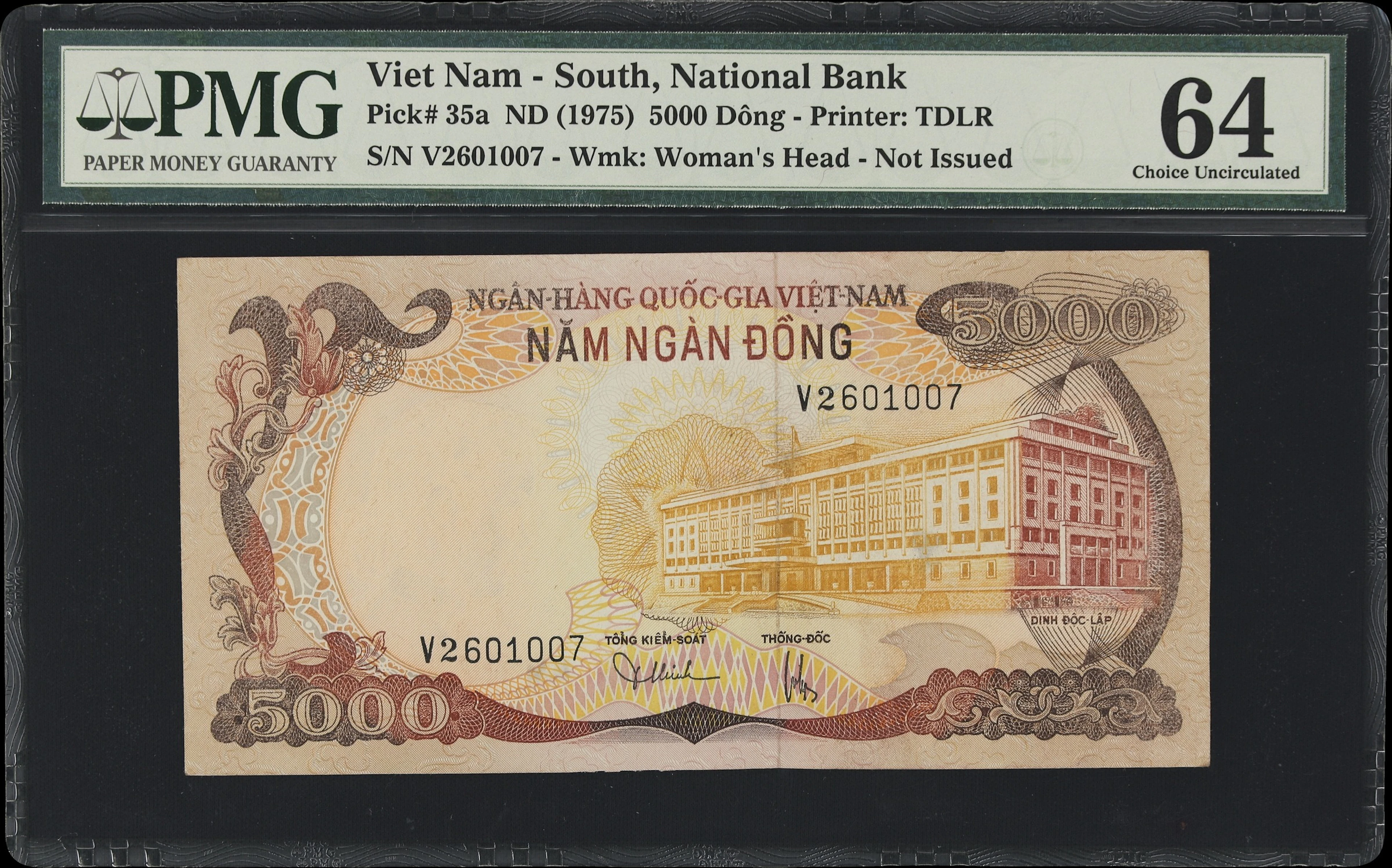 VIETNAM, SOUTH. National Bank of Vietnam. 5000 Dong, ND (1975). P-35a.