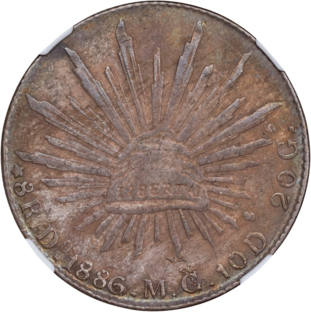 MEXICO. 8 Reales, 1886-Do MC. Durango Mint. NGC AU-58.