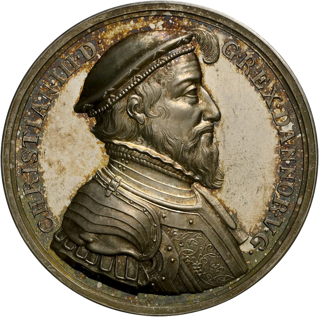 DENMARK. Royal Lineage Restrike Silver Medal, ND (1588). Christian