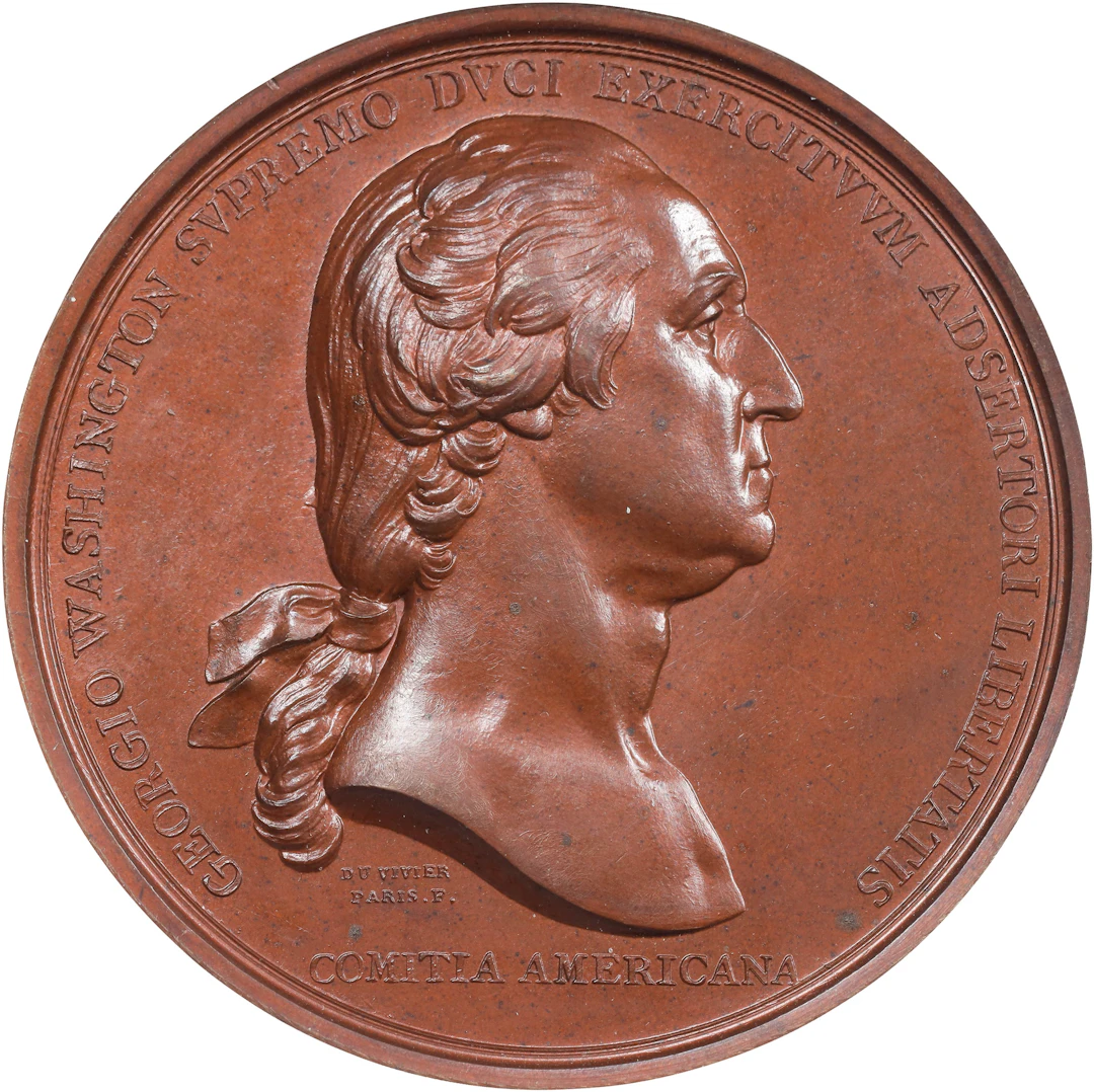 "1776" (ca. 1873-1885) Washington Before Boston Medal. First U.S.