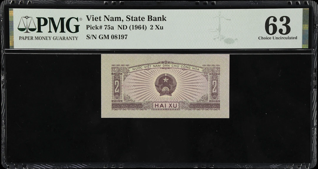 VIETNAM. State Bank of Vietnam. 2 Xu, ND (1964). P-75a. PMG Choice
