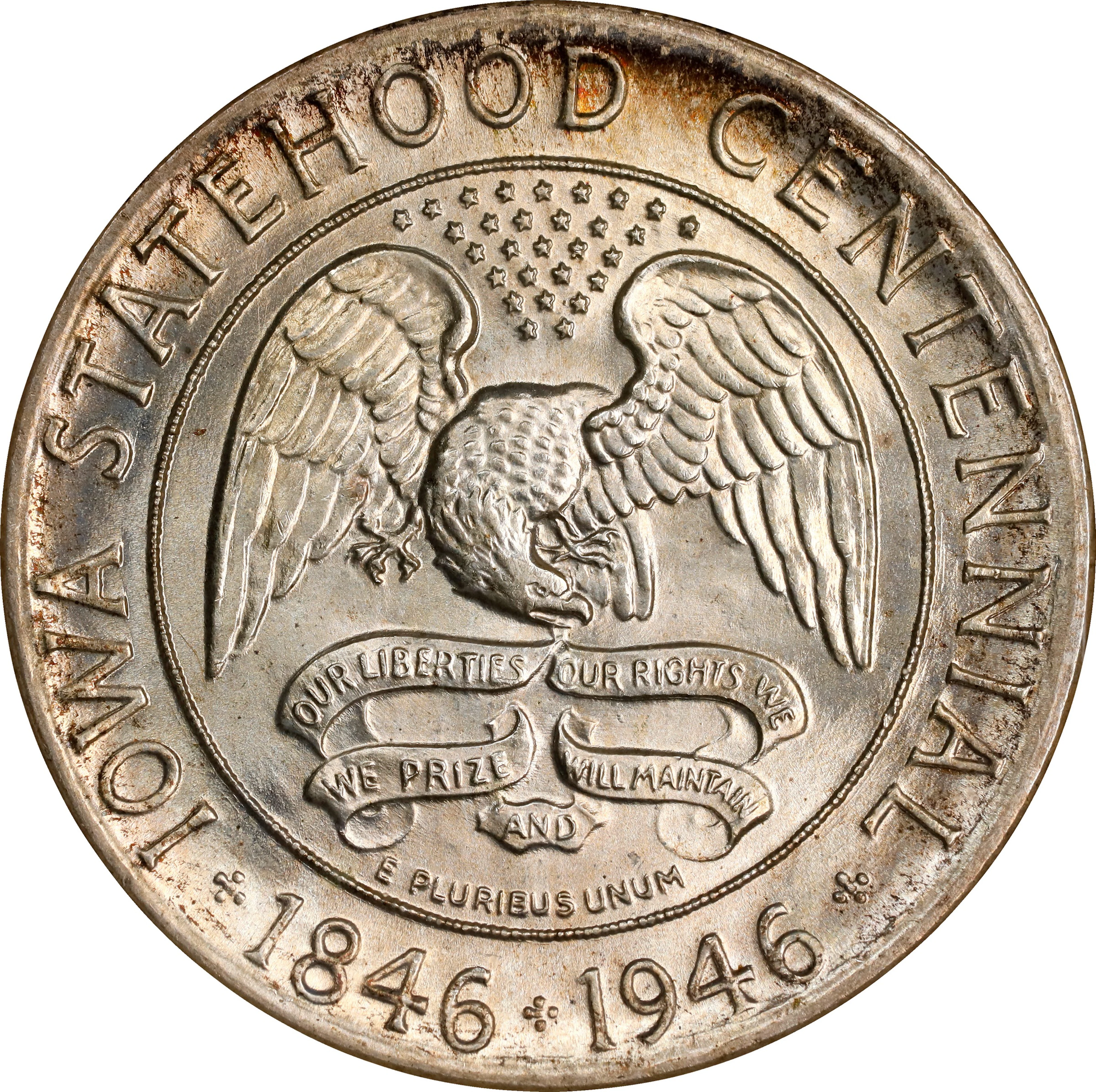 1946 Iowa Centennial. MS-66 (NGC). OH Generation 4.0.
