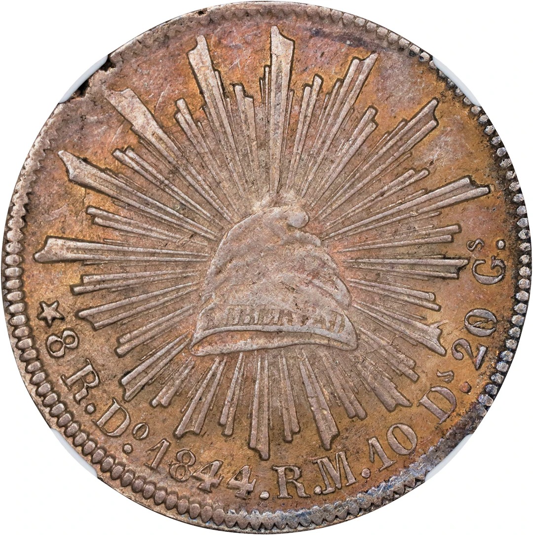 MEXICO. 8 Reales, 1844-Do RM. Durango Mint. NGC AU Details--Cleaned.