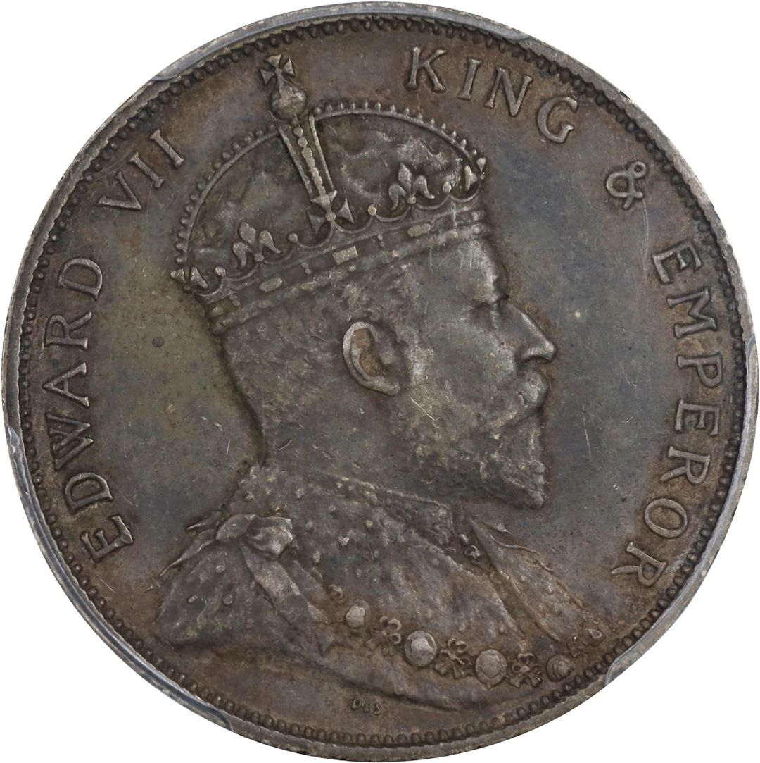 STRAITS SETTLEMENTS. 50 Cents, 1905-B. Bombay Mint. Edward VII. PCGS
