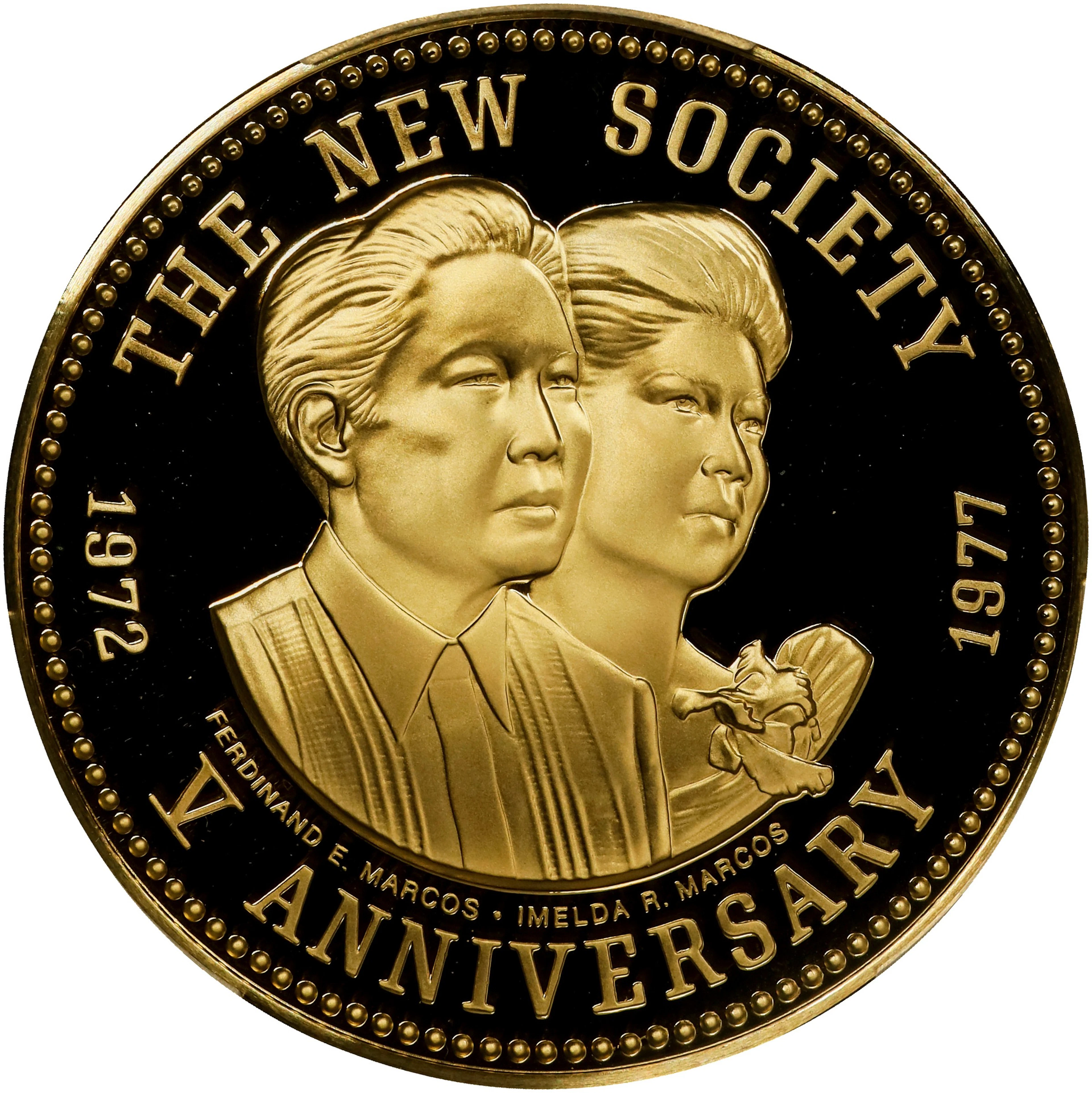 PHILIPPINES. 5000 Pisos, 1977-FM. Pennsylvania (Franklin) Mint. PCGS