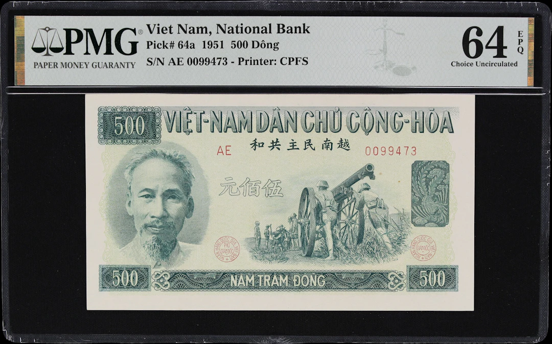 VIETNAM. National Bank of Vietnam. 500 Dong, 1951. P-64a. PMG Choice
